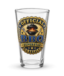 Official Certified BBQ Superstar Beer Glass For BBQ Legends