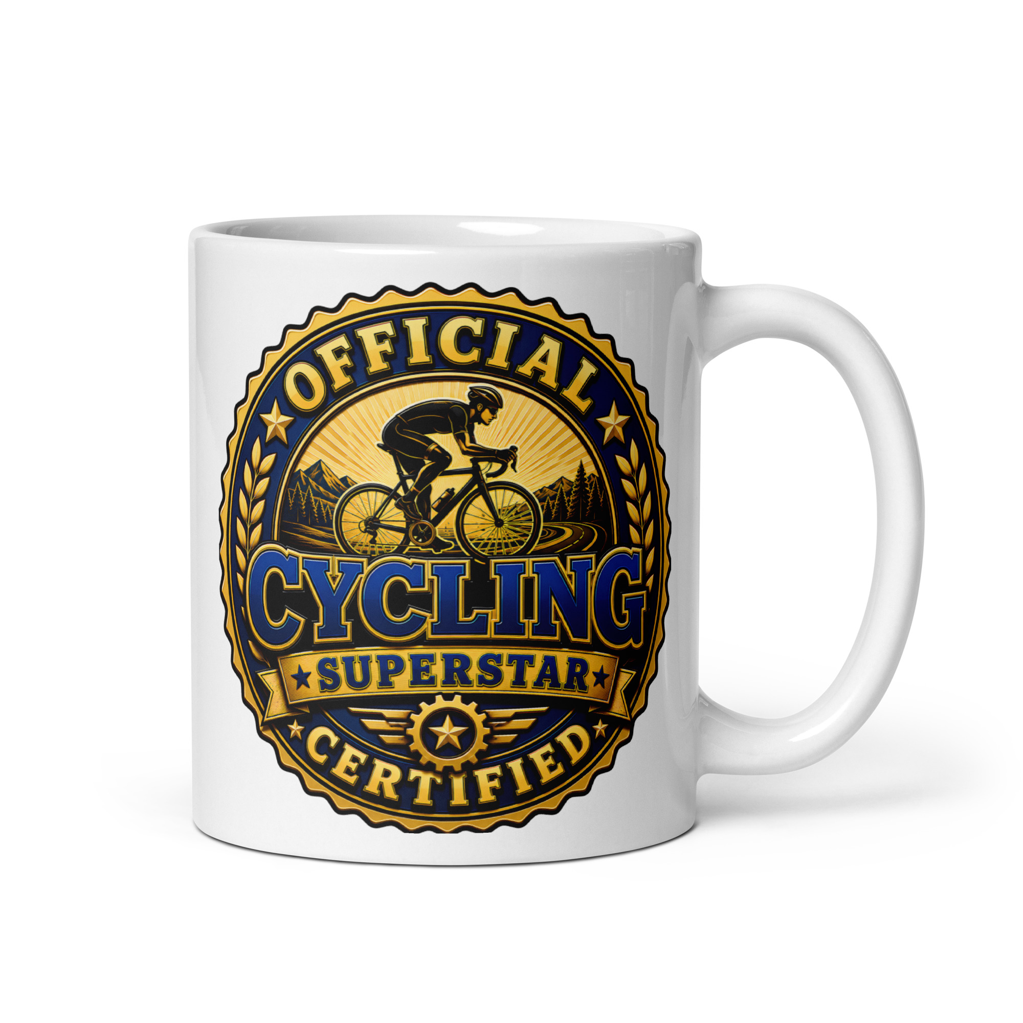 Official Certified Cycling Superstar Gift Mugs For Cyclists