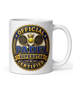 Official Certified Padel Superstar Gift Mugs For Padel Players