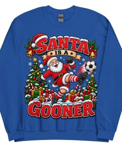 Santa Is A Gooner Funny Christmas Jumper For Arsenal Fans