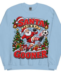 Santa Is A Gooner Funny Christmas Jumper For Arsenal Fans