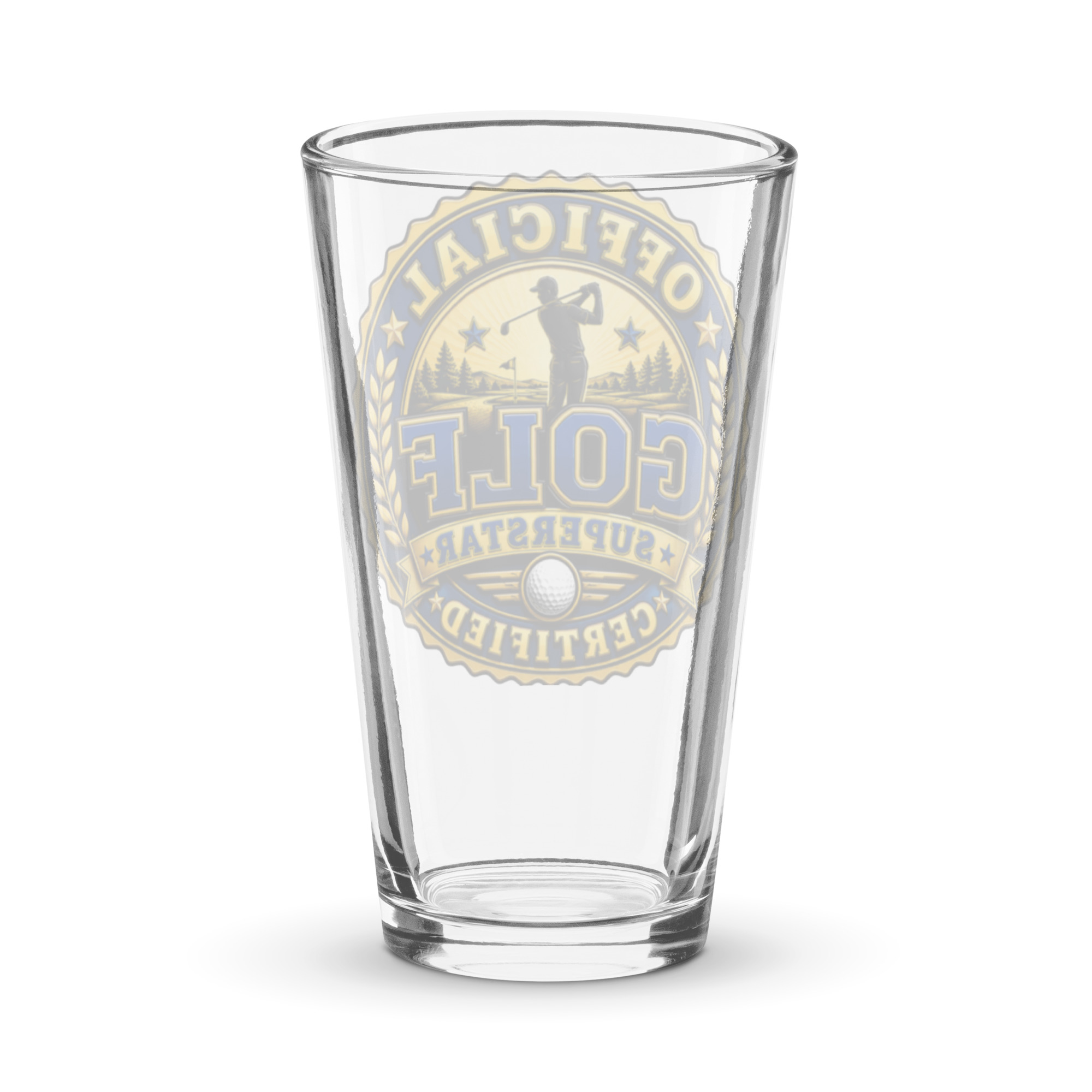 Golf Beer Glass Gift Official Certified Golf Gift Glass