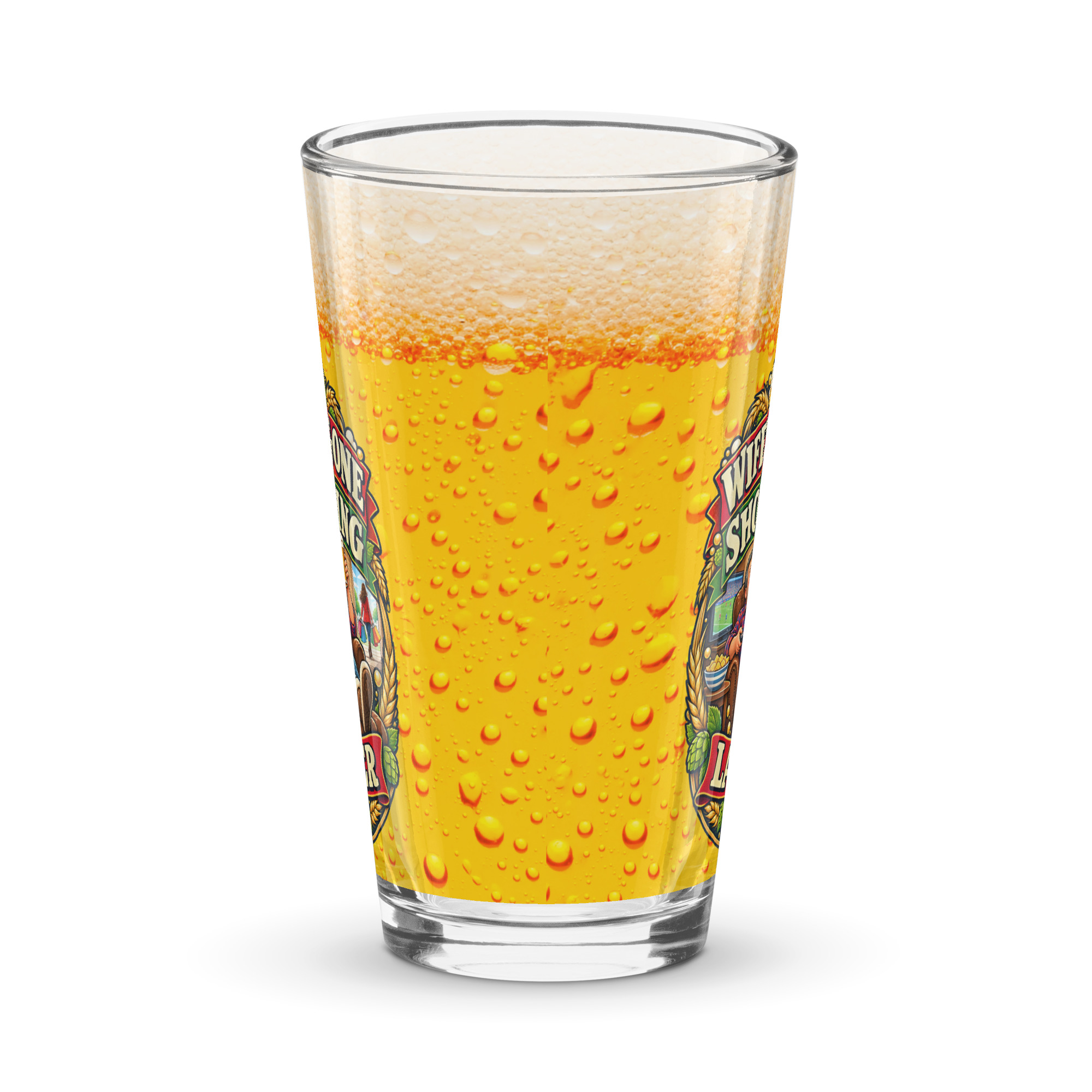 Wife’s Gone Shopping Lager Glass