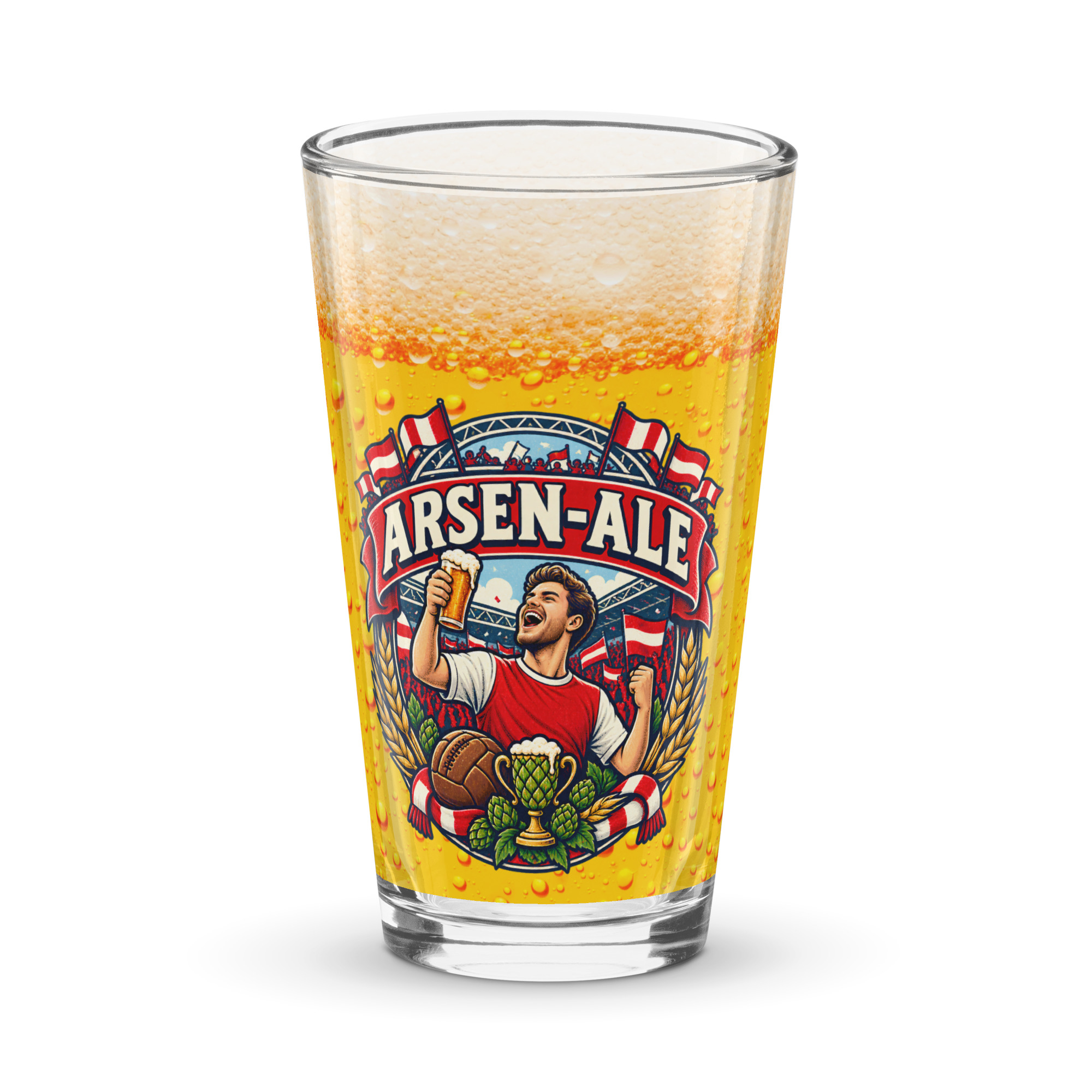 Arsen-Ale Funny Beer Glass Gift For Arsenal Fans