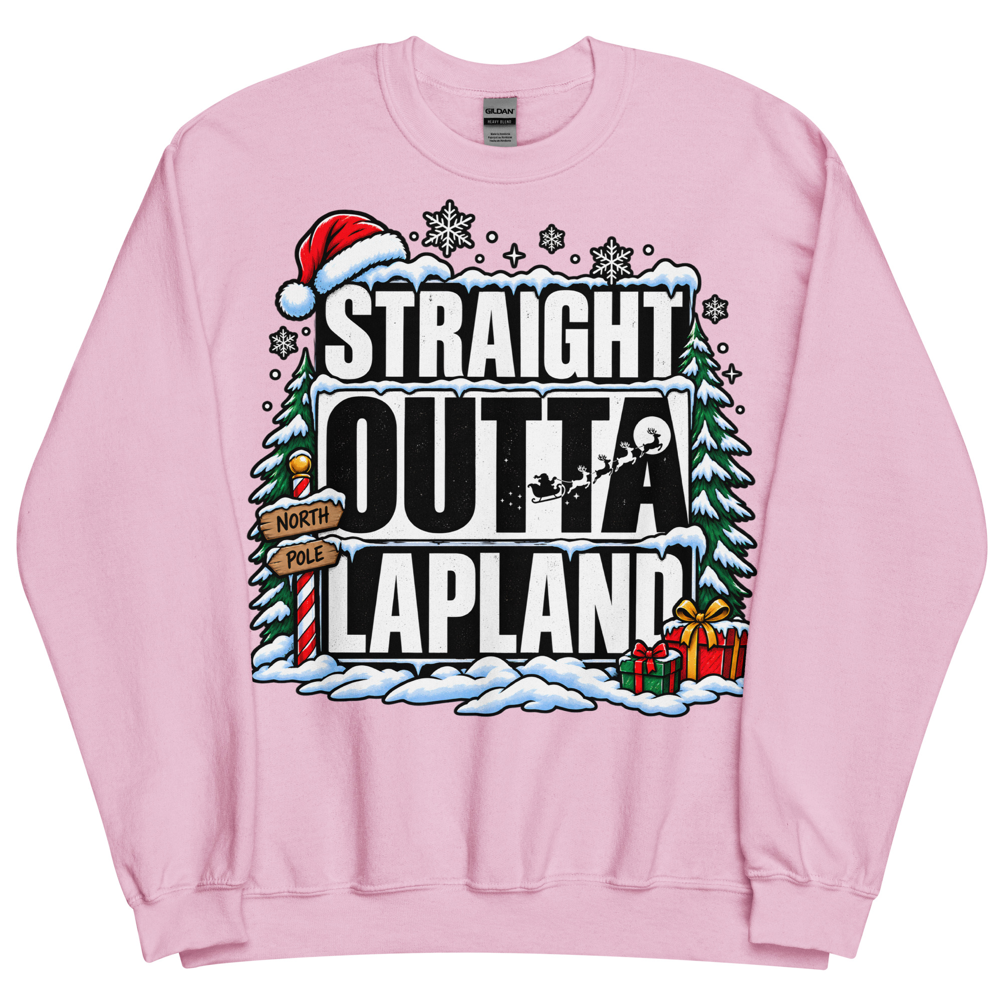 Straight Outta Lapland Sweatshirt Funny Christmas Jumper