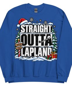 Straight Outta Lapland Sweatshirt Funny Christmas Jumper