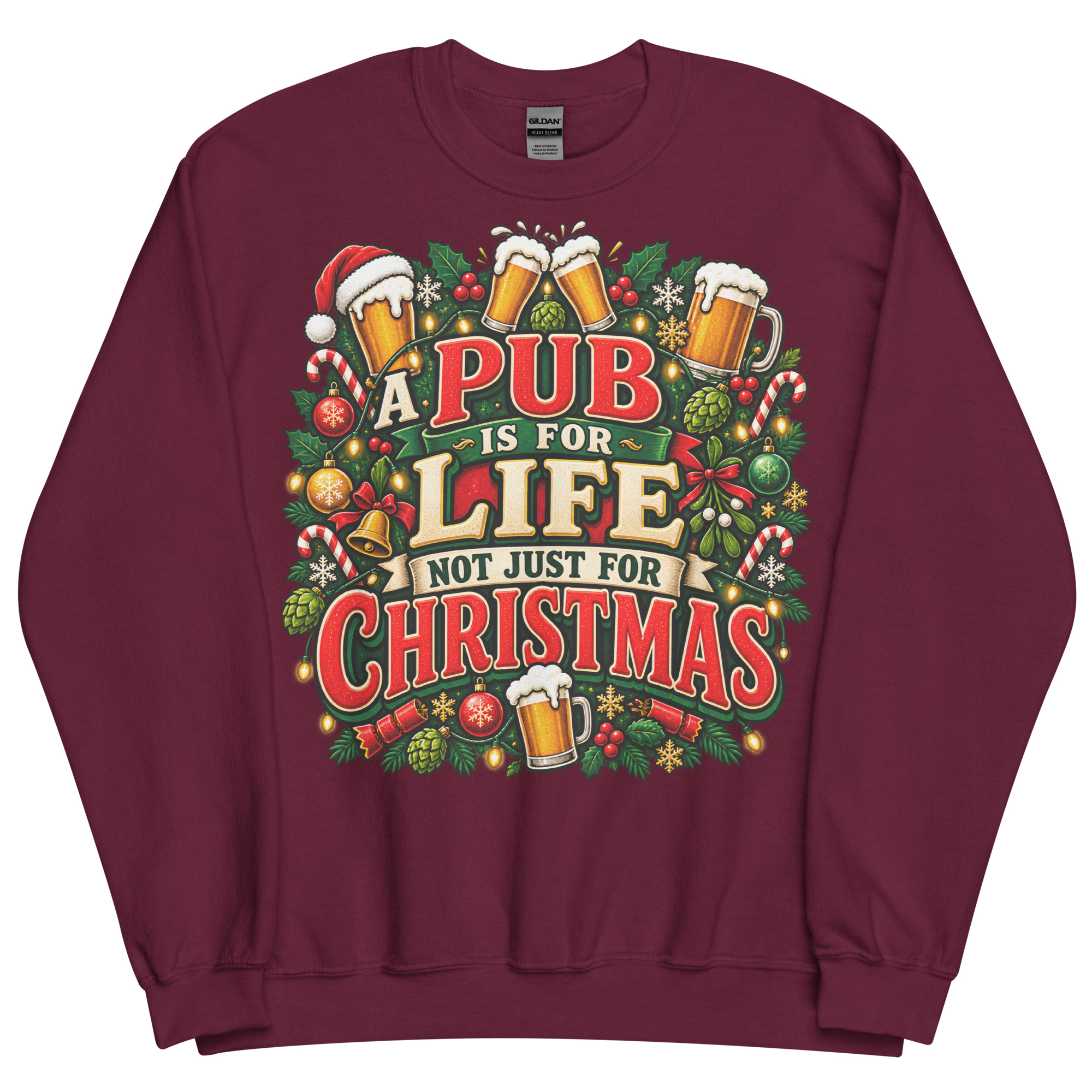 A Pub Is For Life not Just For Christmas Jumper With Beers