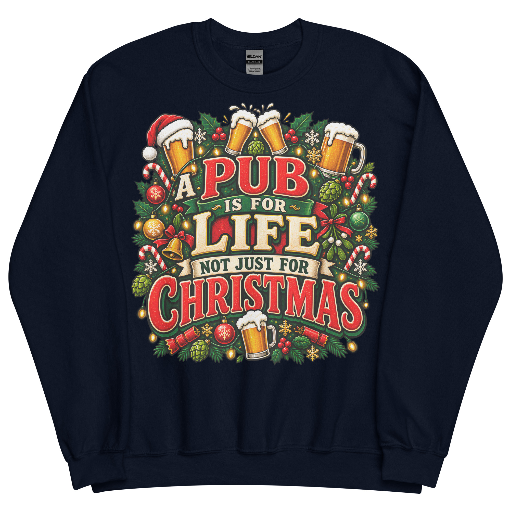 A Pub Is For Life not Just For Christmas Jumper With Beers