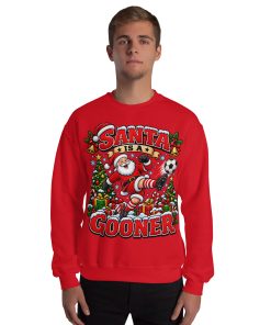 Santa Is A Gooner Funny Christmas Jumper For Arsenal Fans