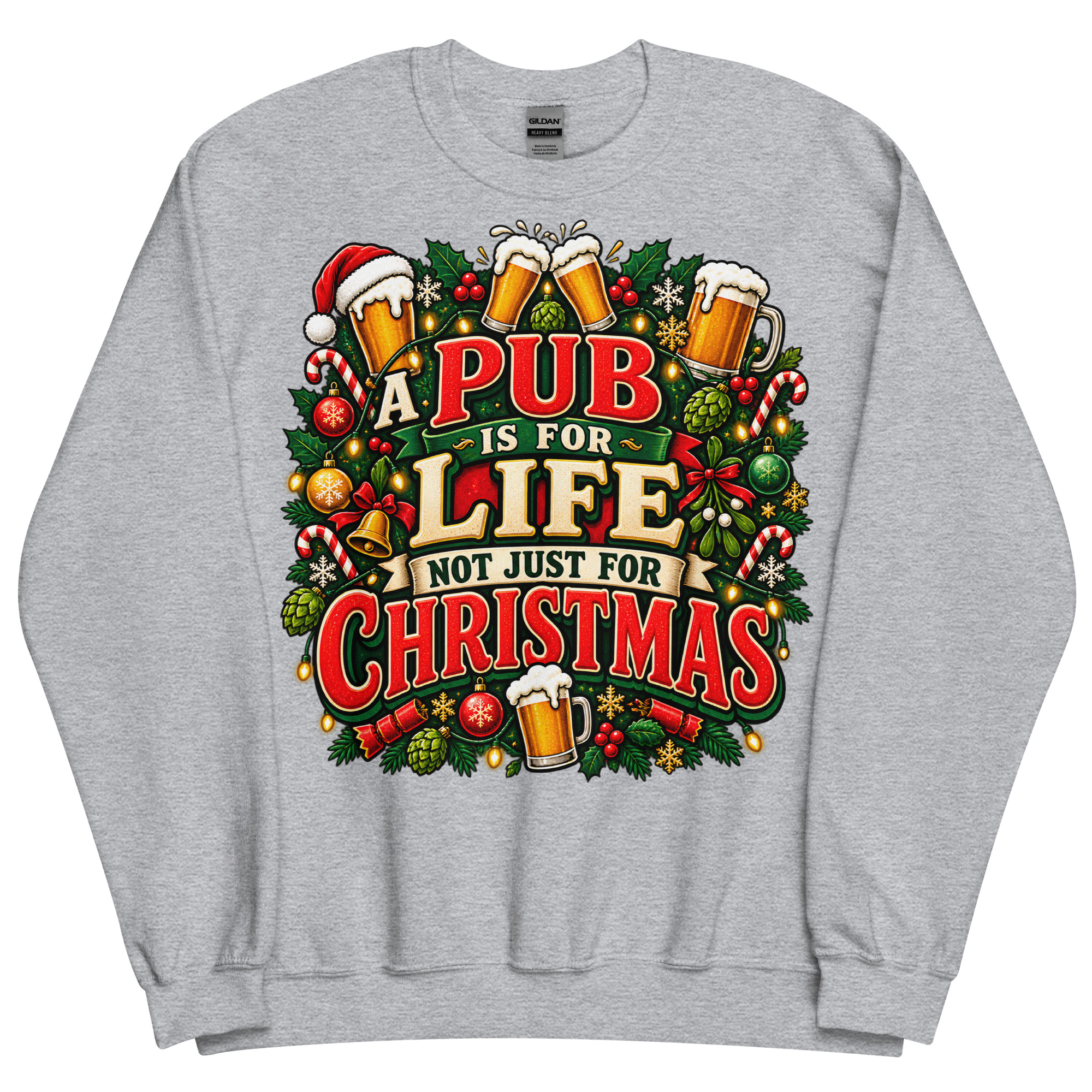 A Pub Is For Life not Just For Christmas Jumper With Beers
