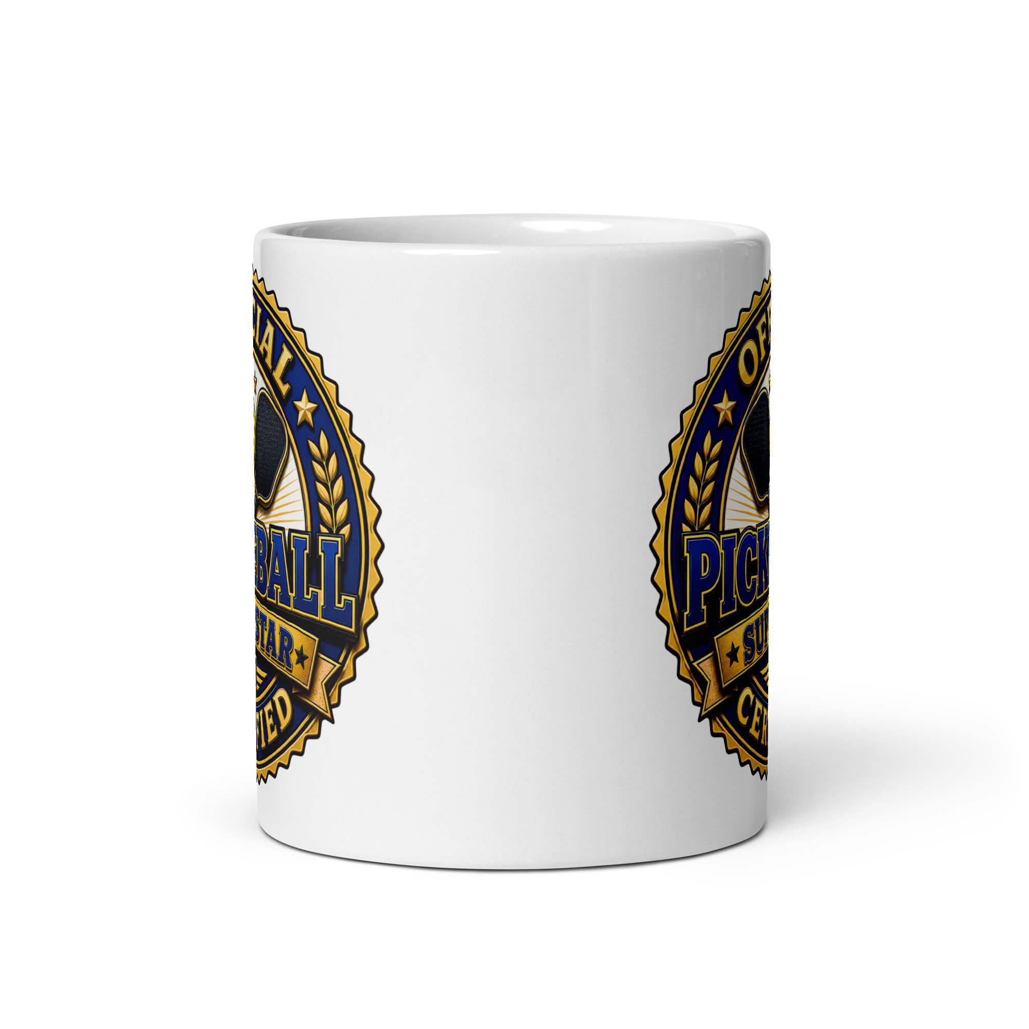 Pickelball Mugs Official Certified Pickleball Superstar Mug