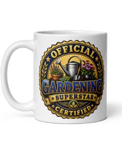 Official Certified Gardening Superstar Gift Mugs For Gardeners