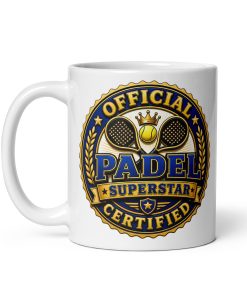 Official Certified Padel Superstar Gift Mugs For Padel Players