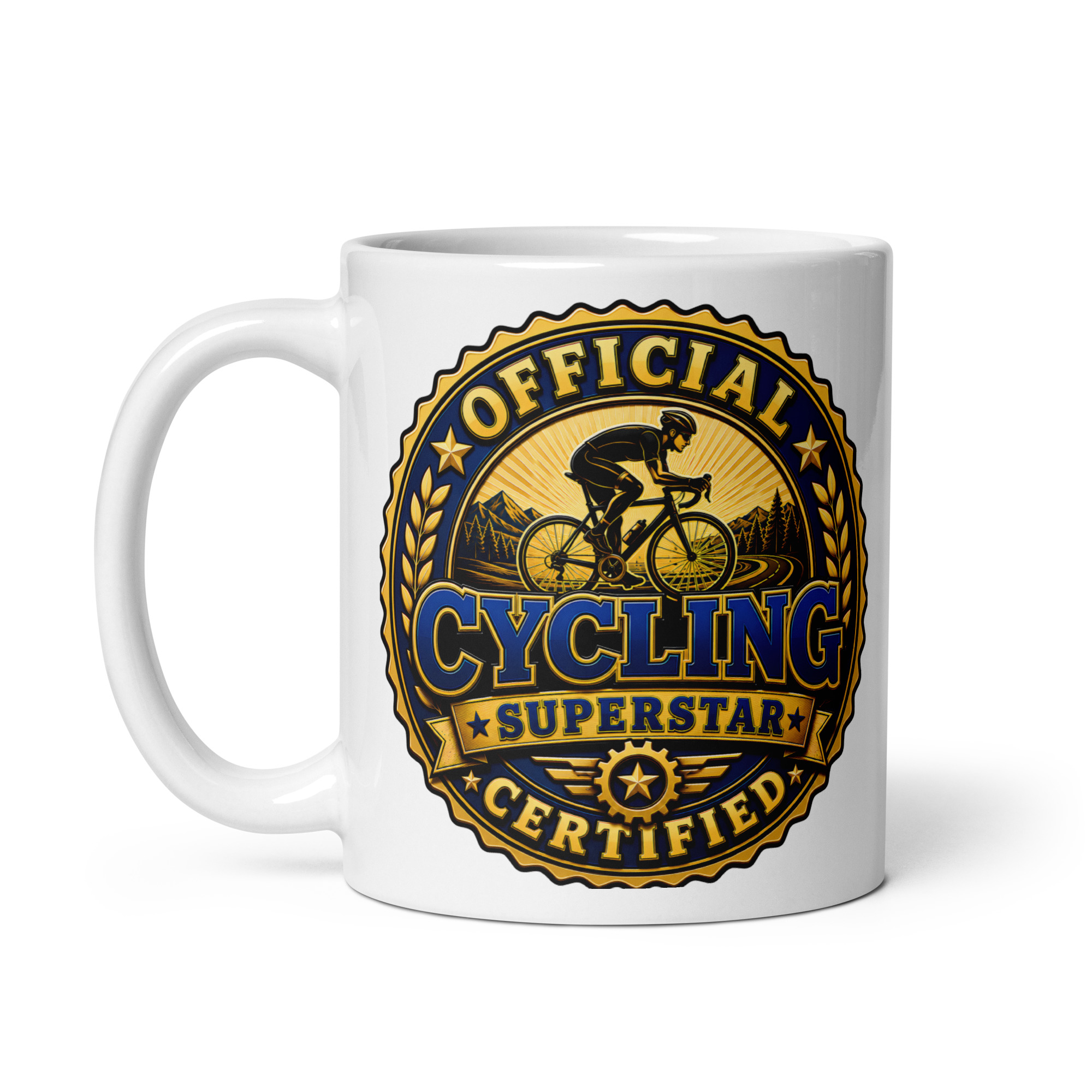 Official Certified Cycling Superstar Gift Mugs For Cyclists