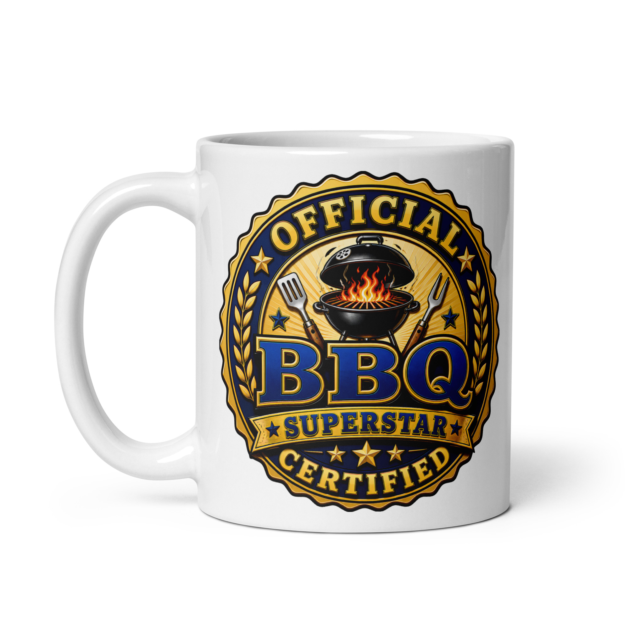 BBQ Gift Mugs Official Certified BBQ Superstar
