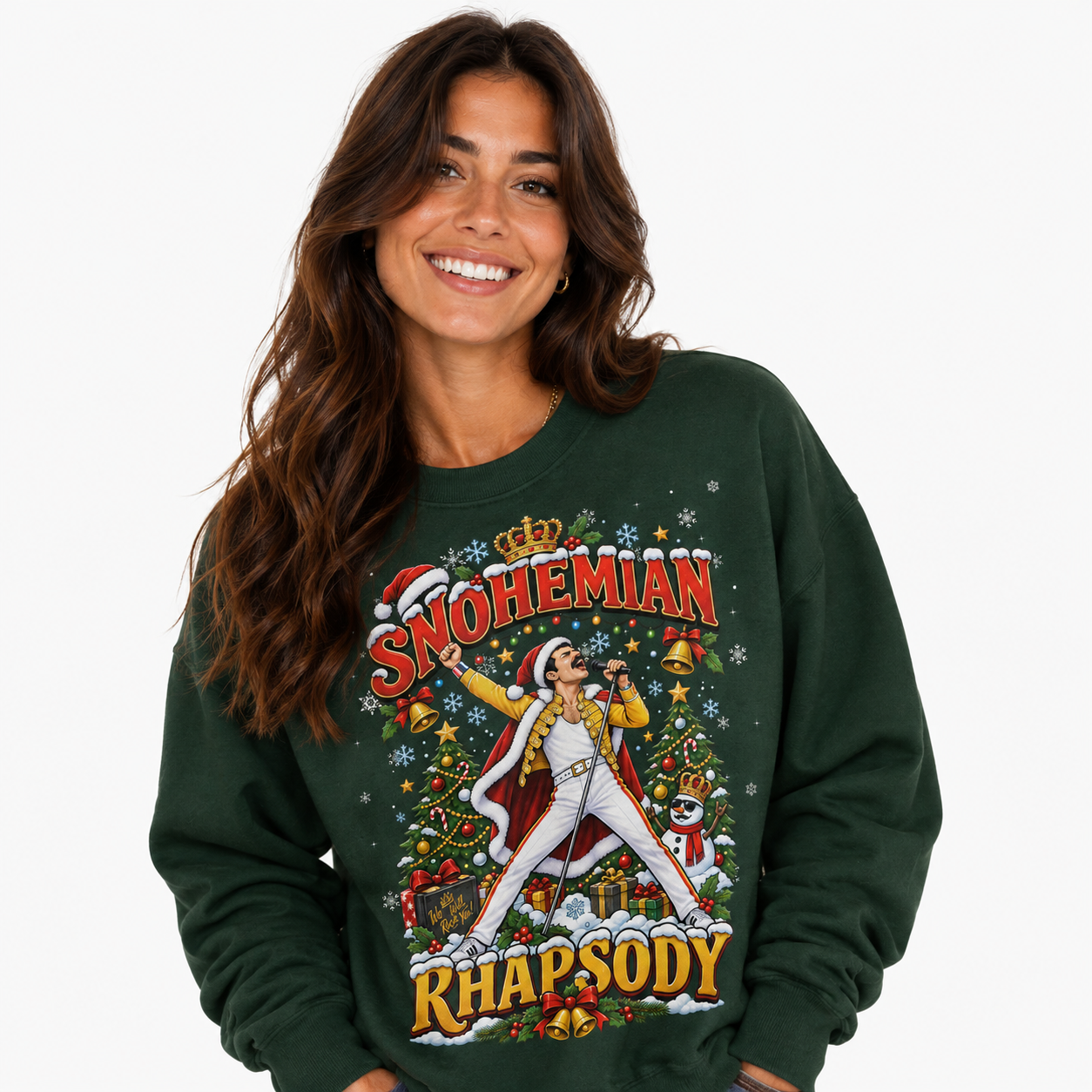 Snohemian Rhapsody Funny Christmas Jumper