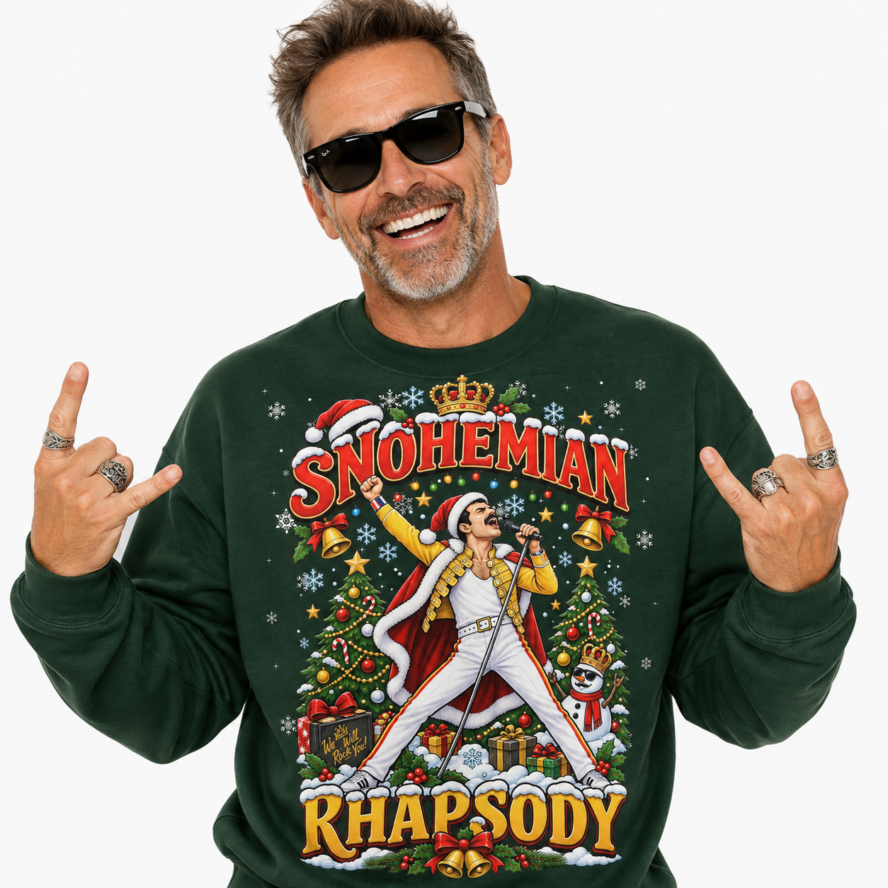 Snohemian Rhapsody Funny Christmas Jumper