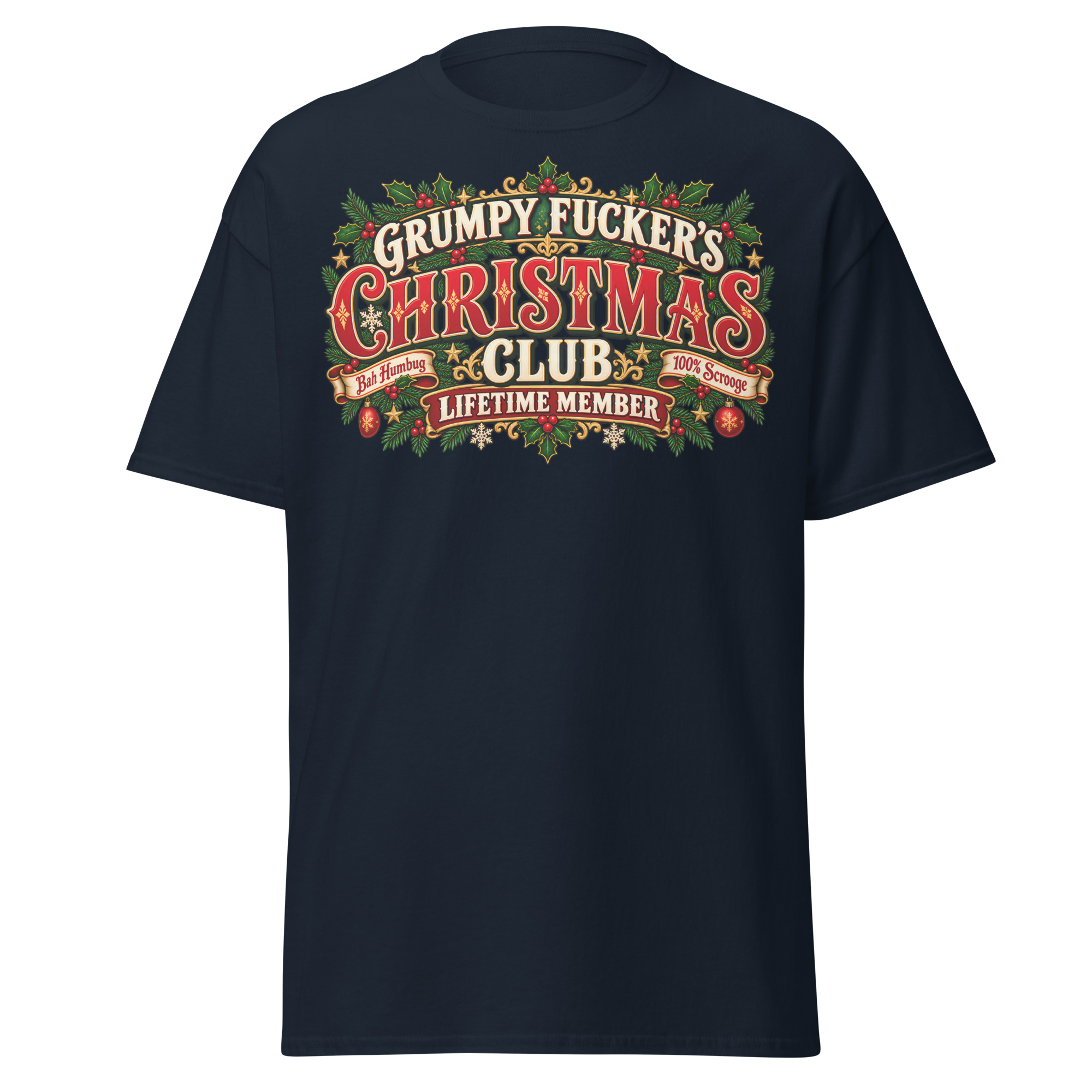 Grumpy Fuckers Christmas Club Funny Christmas T-shirts