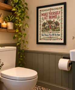 Funny Rude Toilet Framed Picture