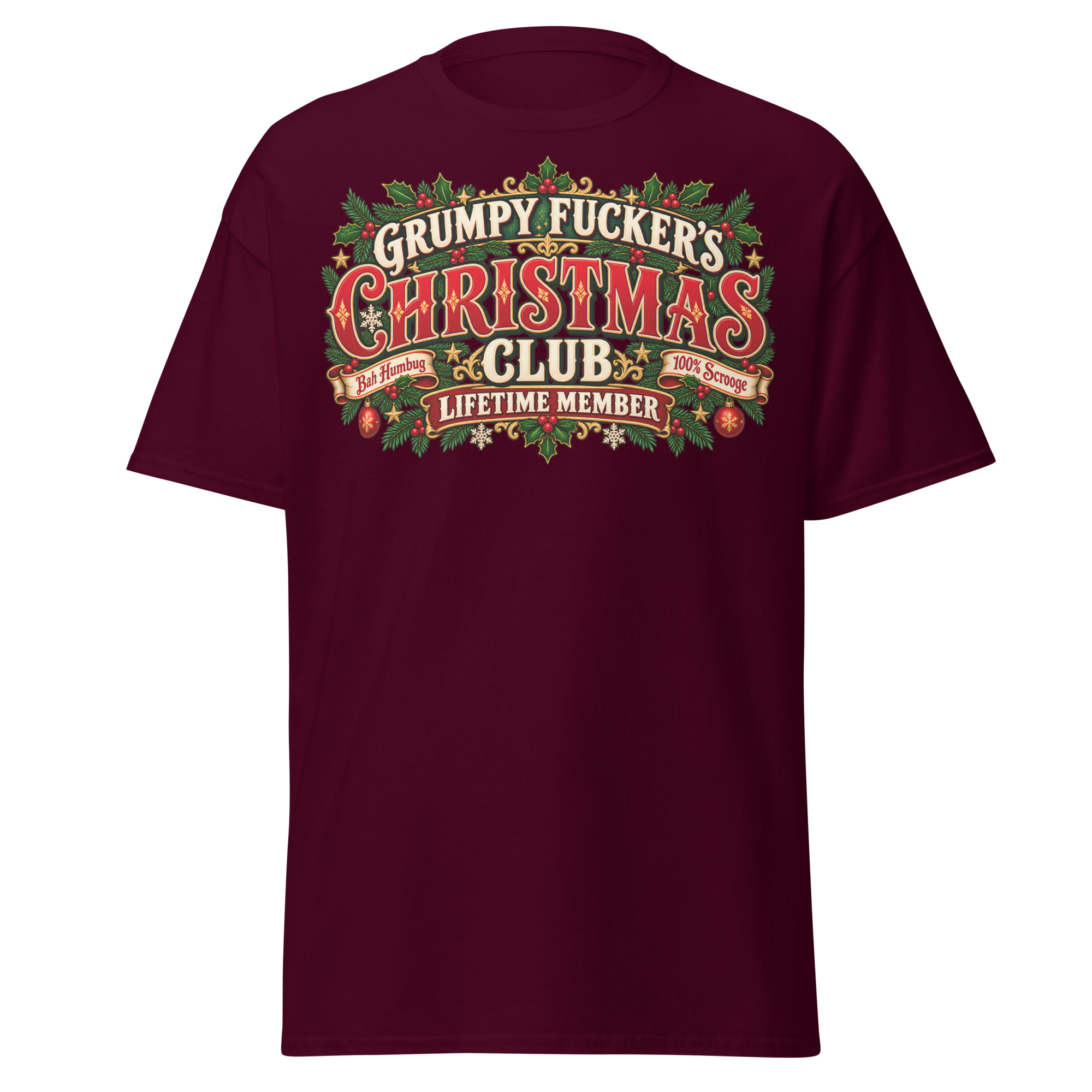 Grumpy Fuckers Christmas Club Funny Christmas T-shirts