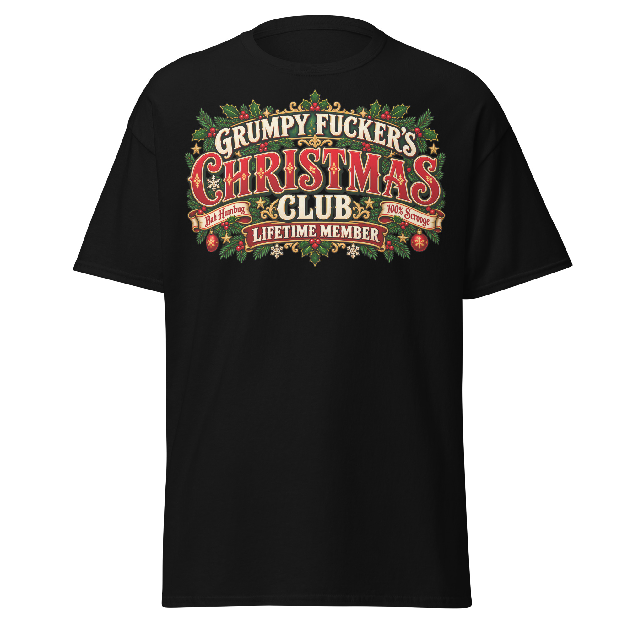 Grumpy Fuckers Christmas Club Funny Christmas T-shirts