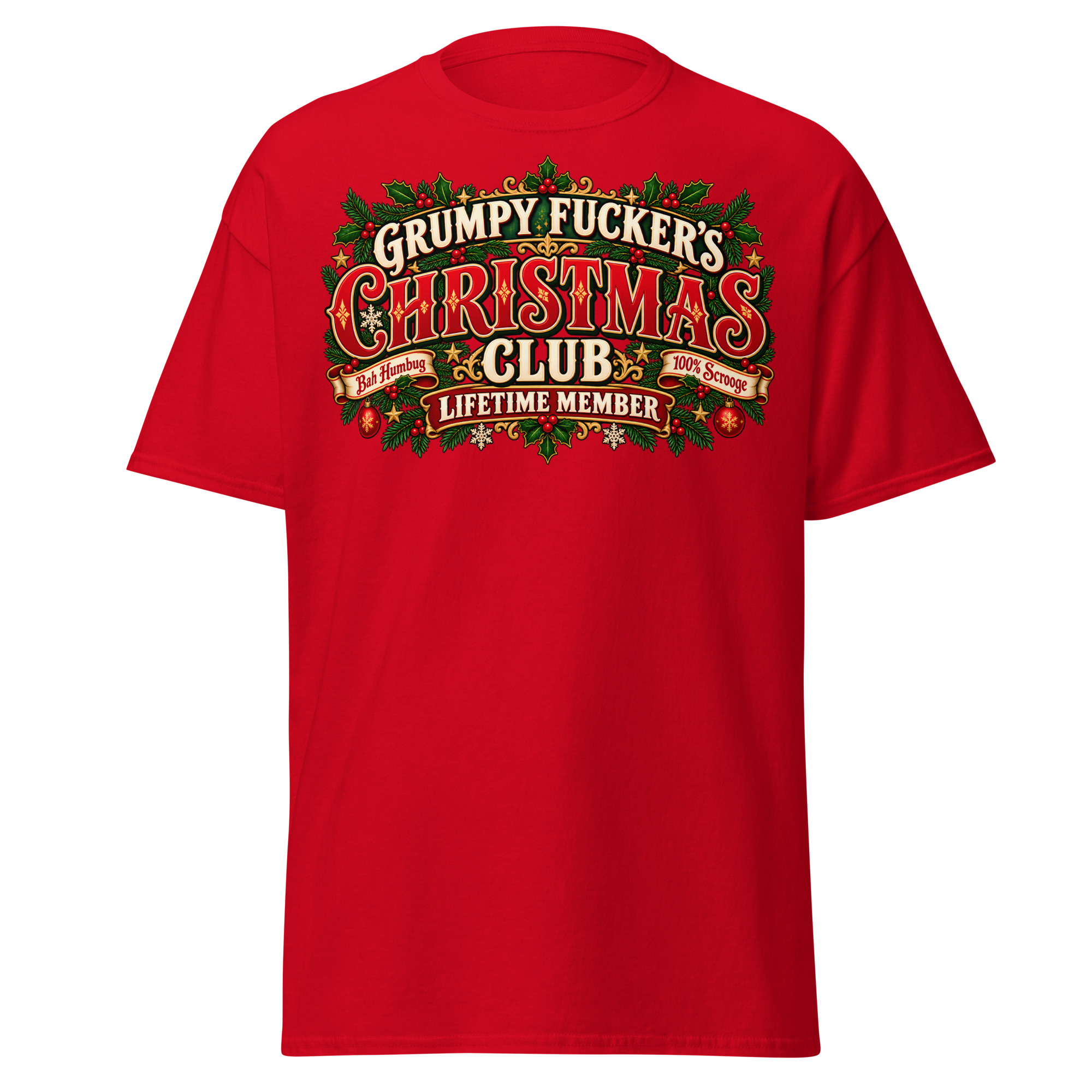 Grumpy Fuckers Christmas Club Funny Christmas T-shirts