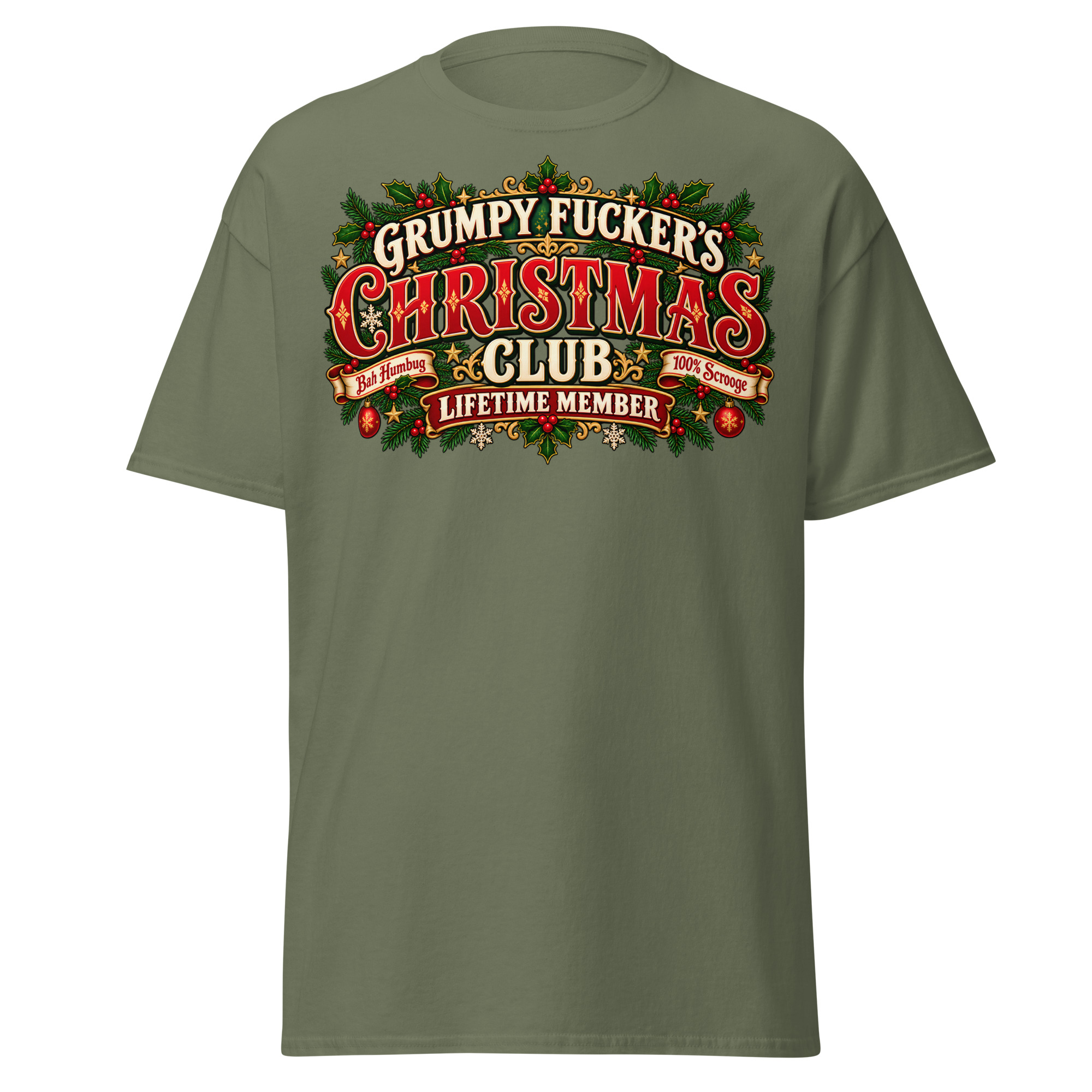 Grumpy Fuckers Christmas Club Funny Christmas T-shirts