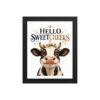 Hello Sweetcheeks Funny Bathroom or Toilet Framed Picture