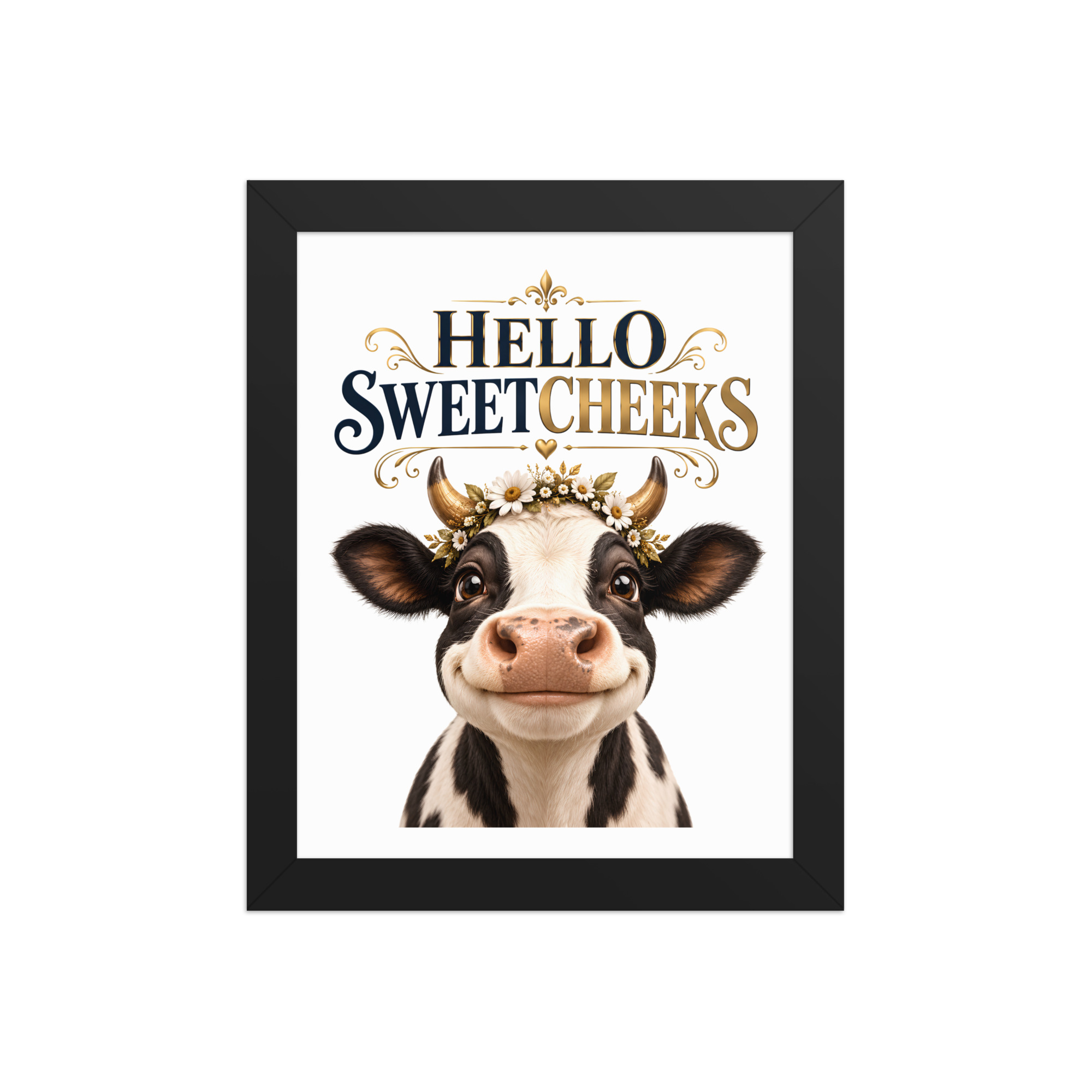 Hello Sweetcheeks Funny Bathroom or Toilet Framed Picture