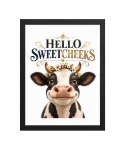 Hello Sweetcheeks Funny Bathroom or Toilet Framed Picture