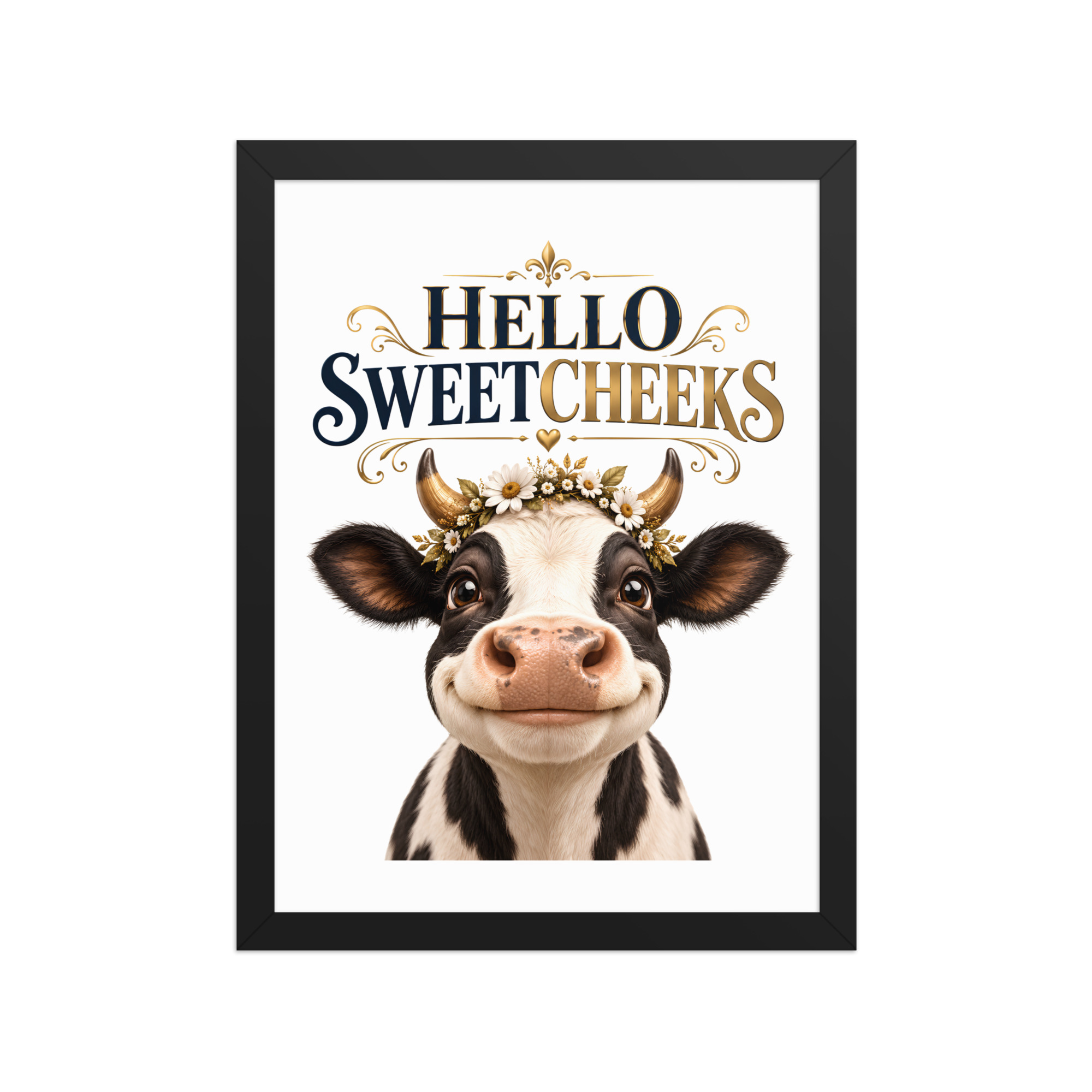 Hello Sweetcheeks Funny Bathroom or Toilet Framed Picture