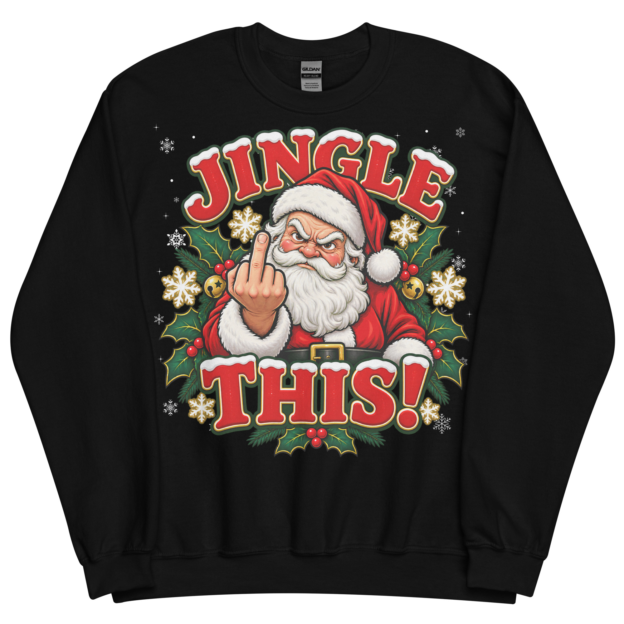Jingle This Funny Rude Christmas Jumpers For Grumpy Men