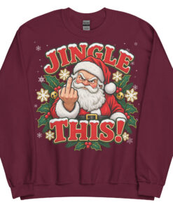 Jingle This Funny Rude Christmas Jumpers For Grumpy Men