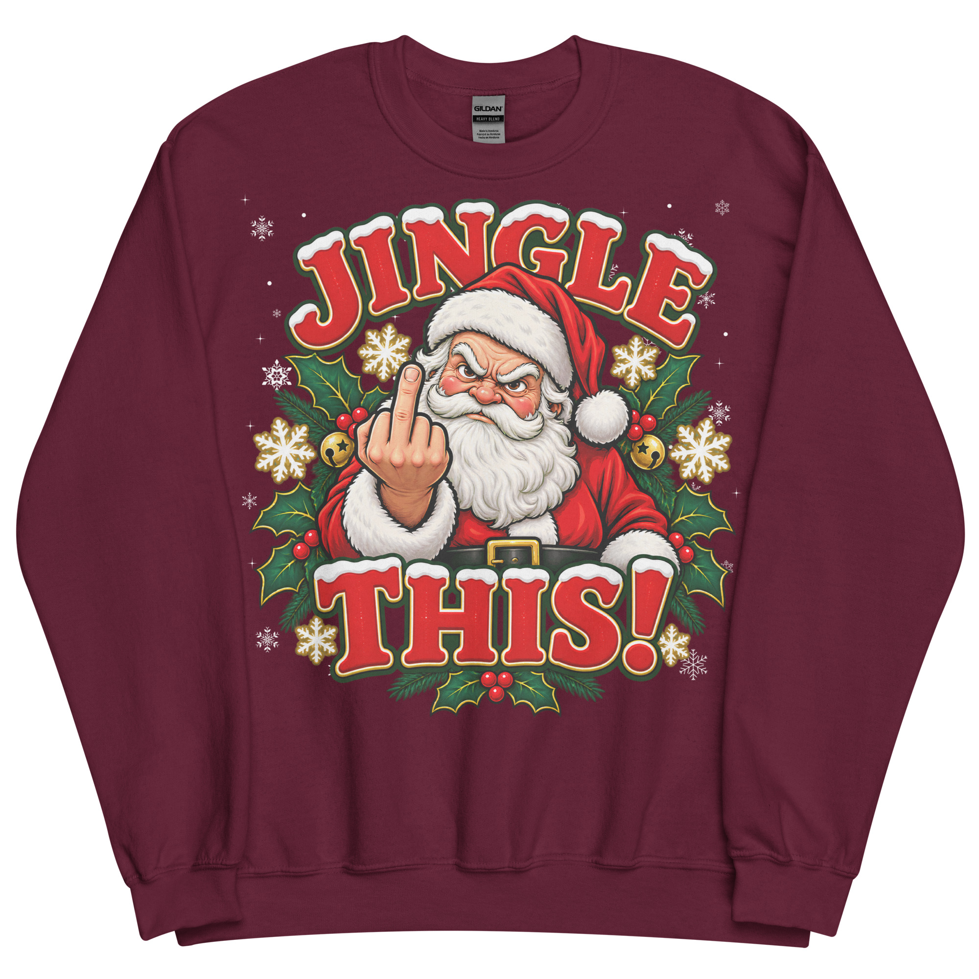 Jingle This Funny Rude Christmas Jumpers For Grumpy Men