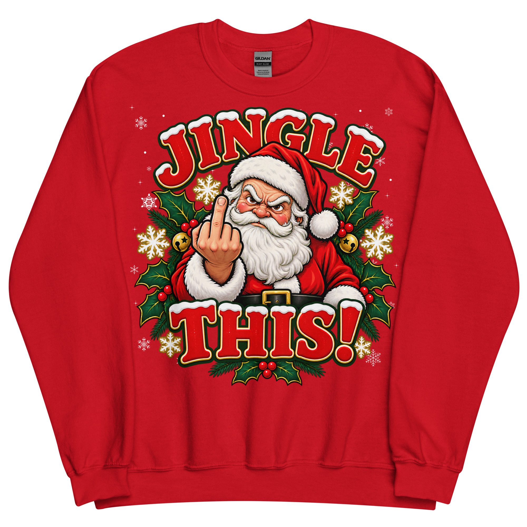 Jingle This Funny Rude Christmas Jumpers For Grumpy Men