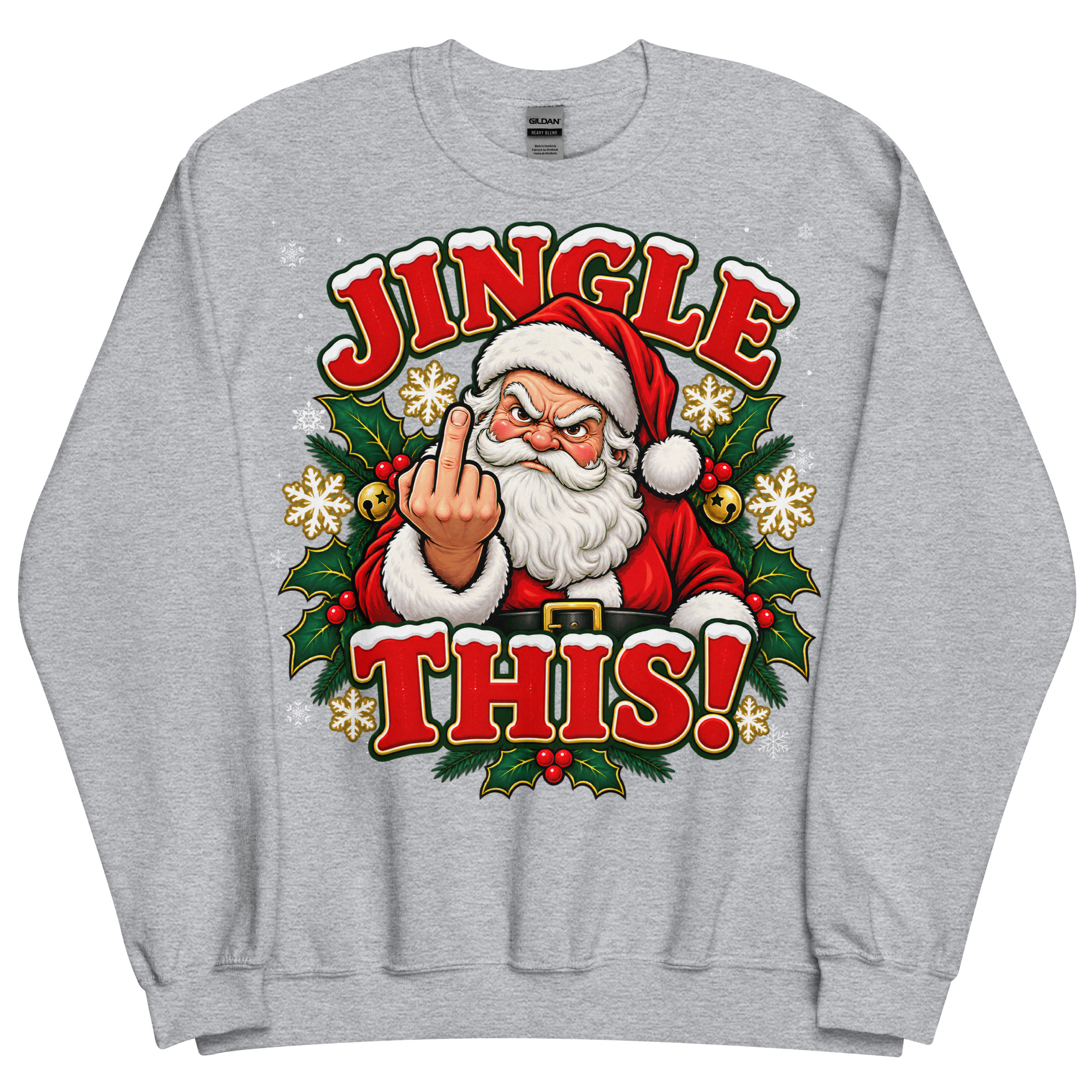 Jingle This Funny Rude Christmas Jumpers For Grumpy Men