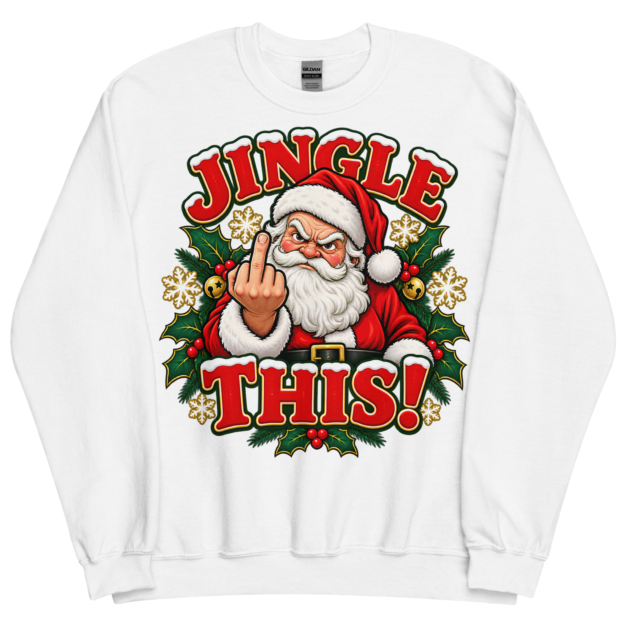 Jingle This Funny Rude Christmas Jumpers For Grumpy Men