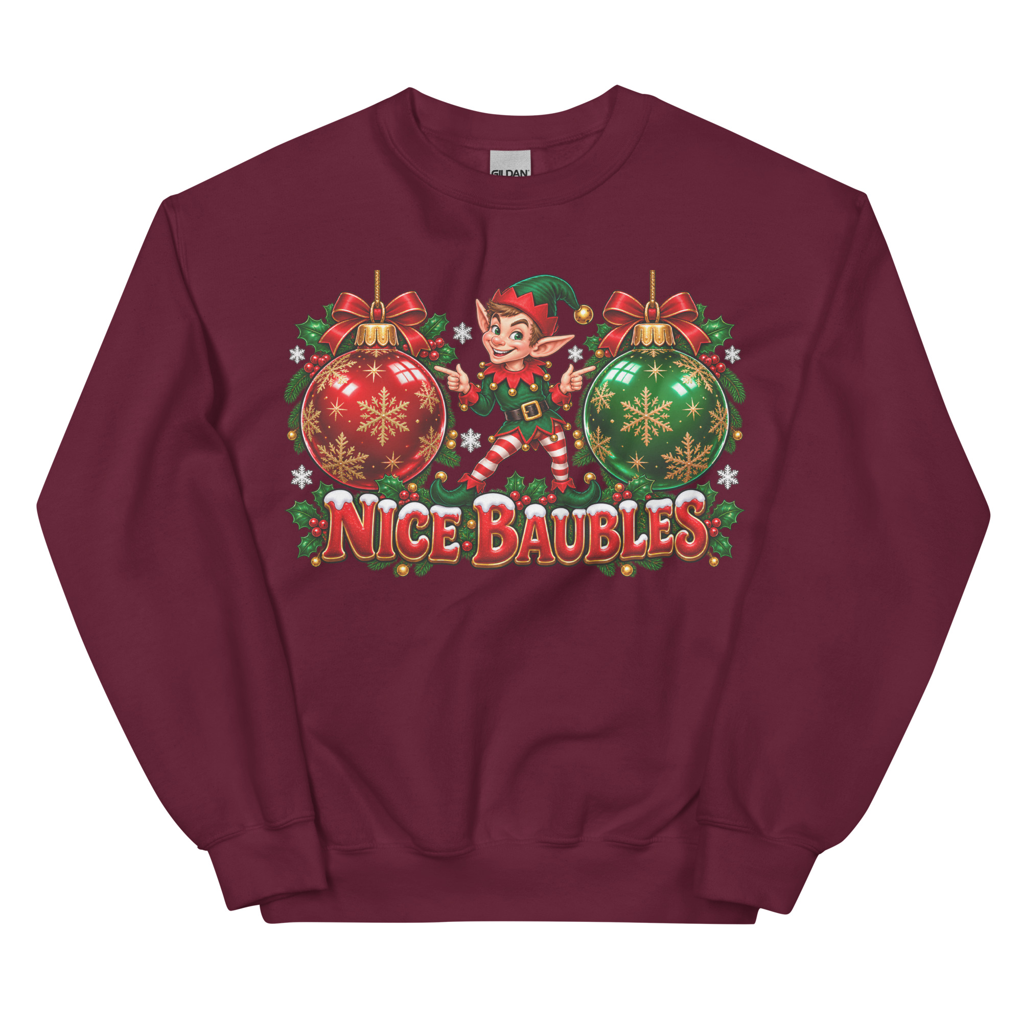 Nice Baubles Funny Cheeky Christmas Jumpers
