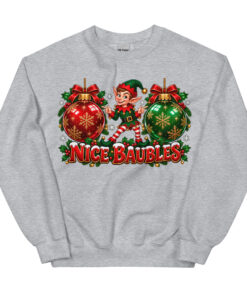 Nice Baubles Funny Cheeky Christmas Jumpers