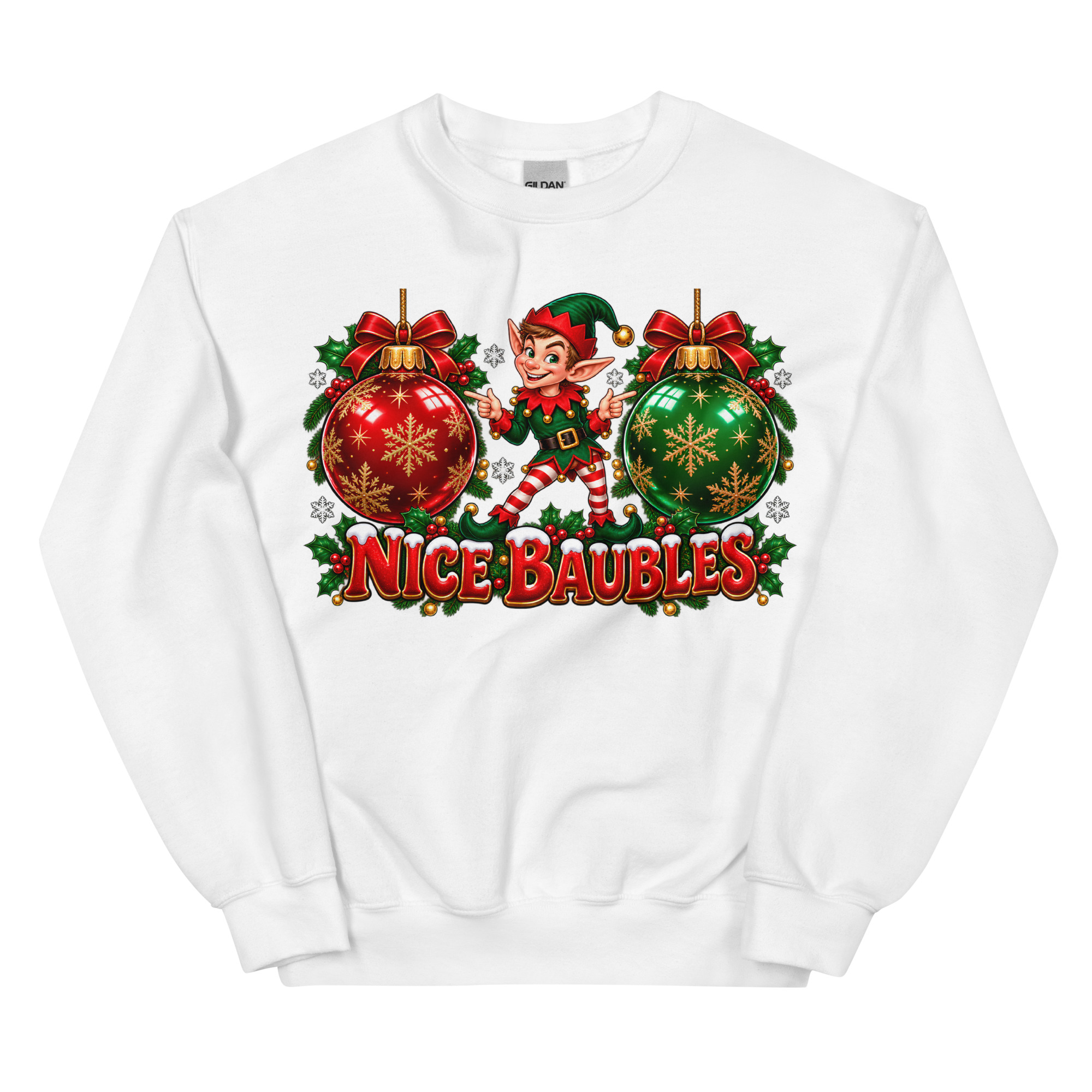 Nice Baubles Funny Cheeky Christmas Jumpers