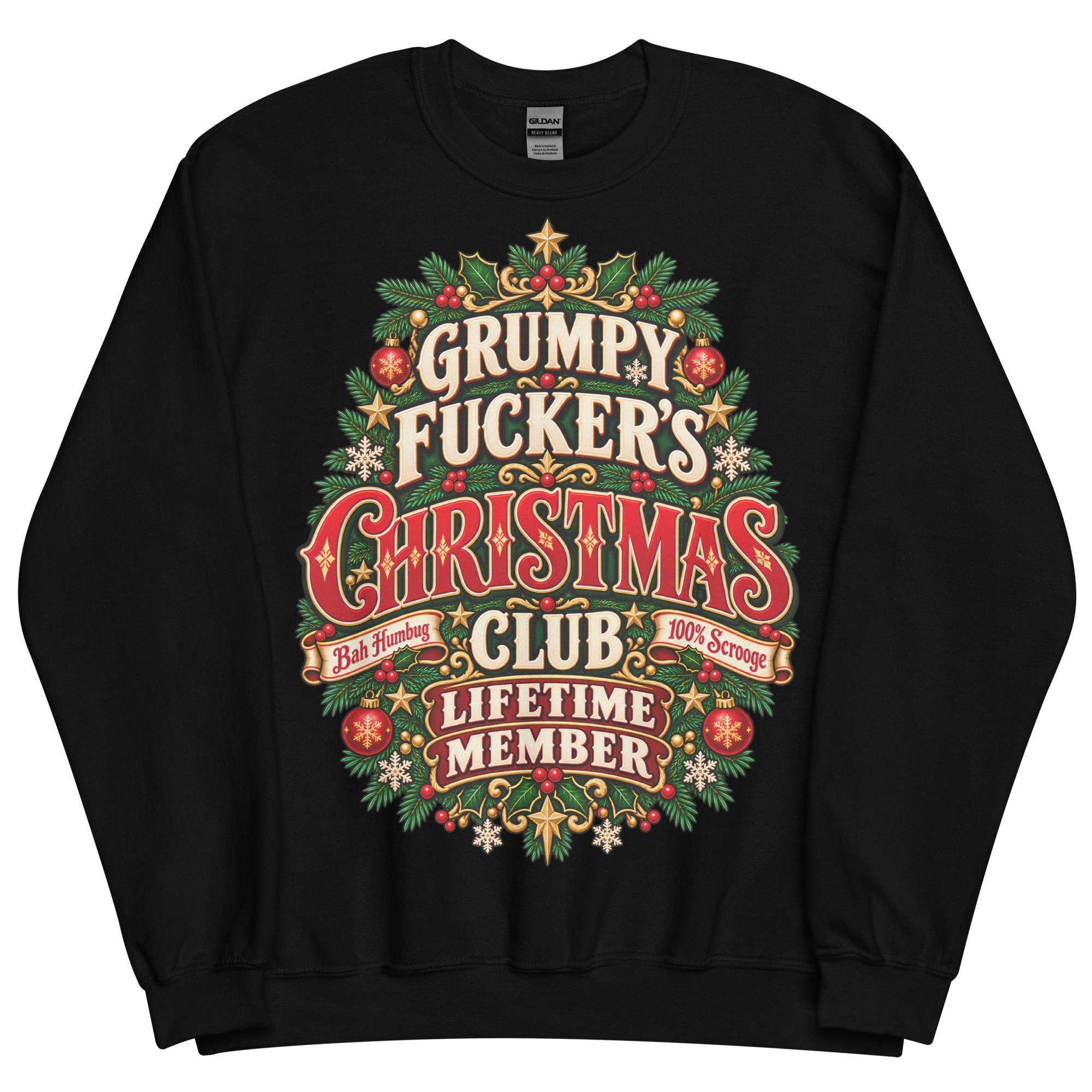 Rude Christmas Jumpers Grumpy Fuckers Christmas Club