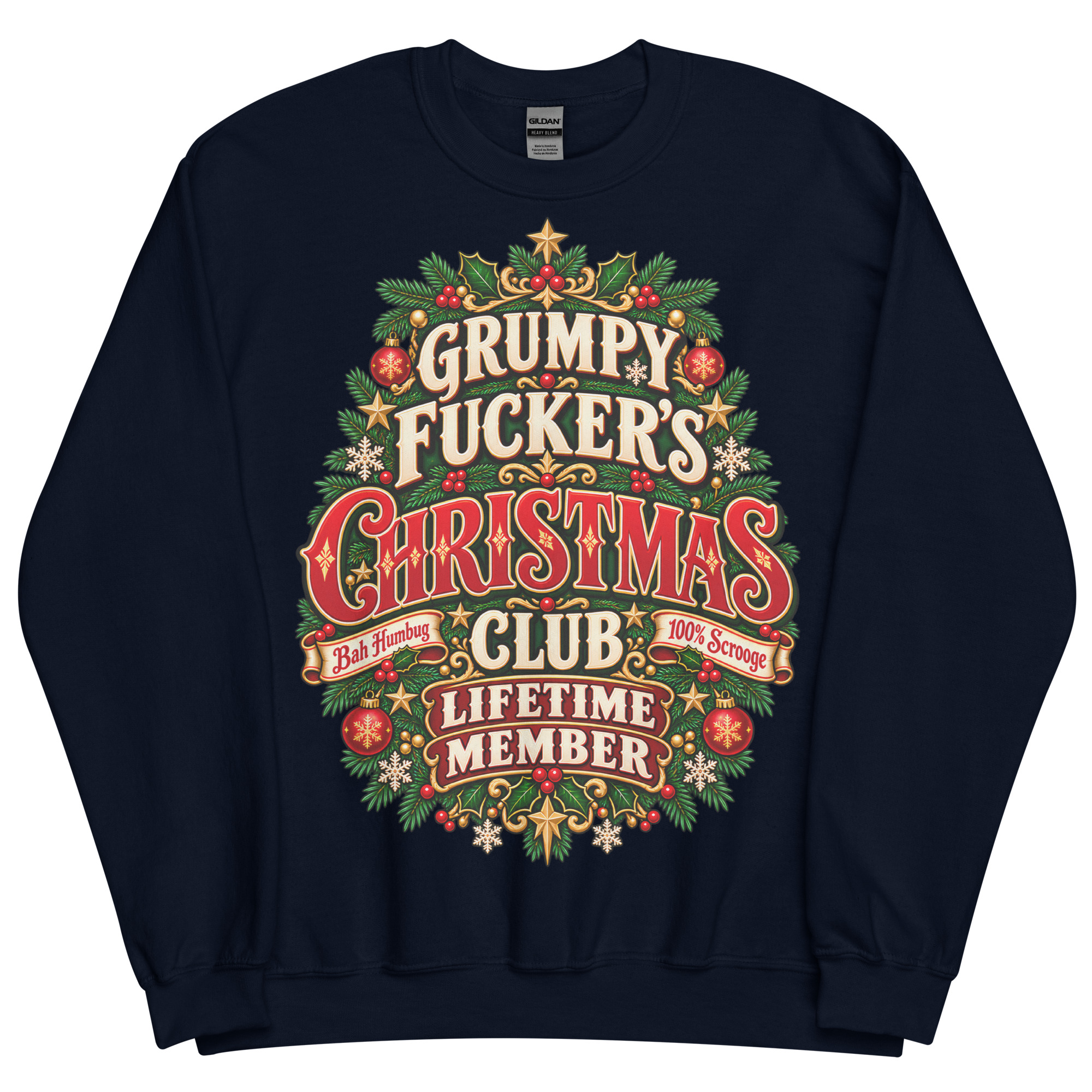 Rude Christmas Jumpers Grumpy Fuckers Christmas Club