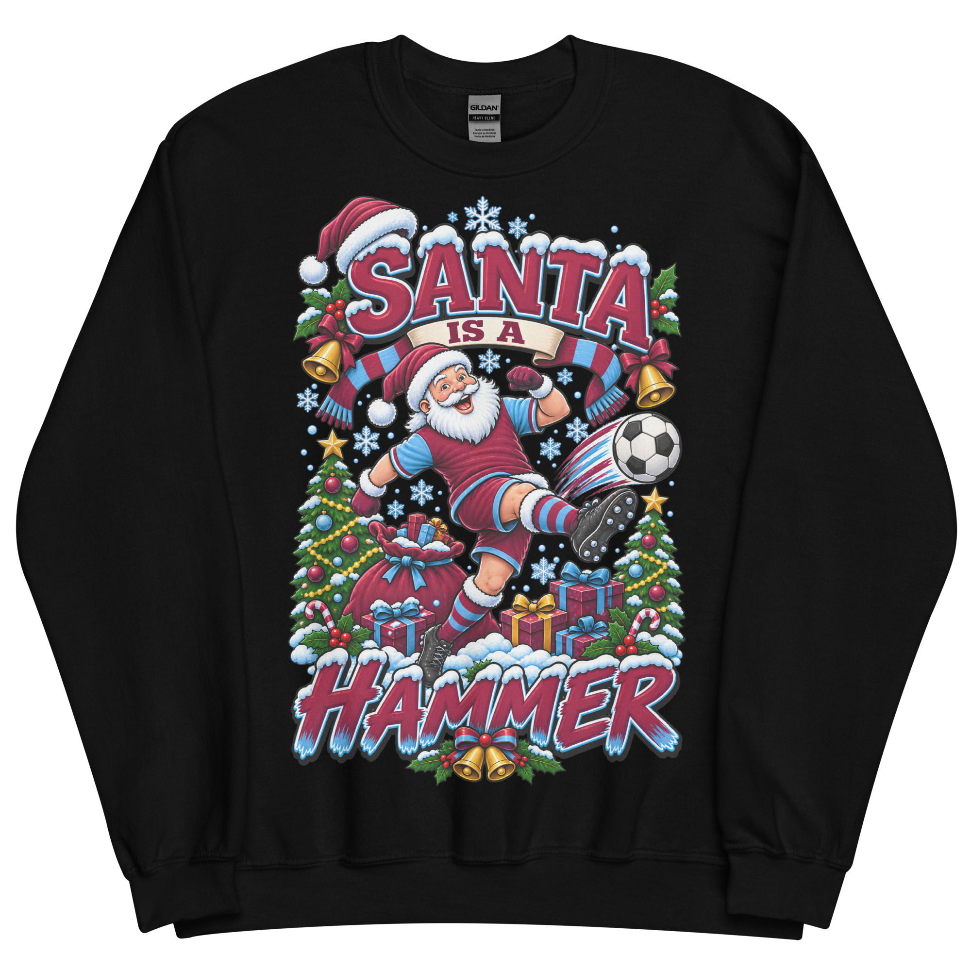 Santa Is A Hammer Funny Christmas Jumper For West Ham Fans