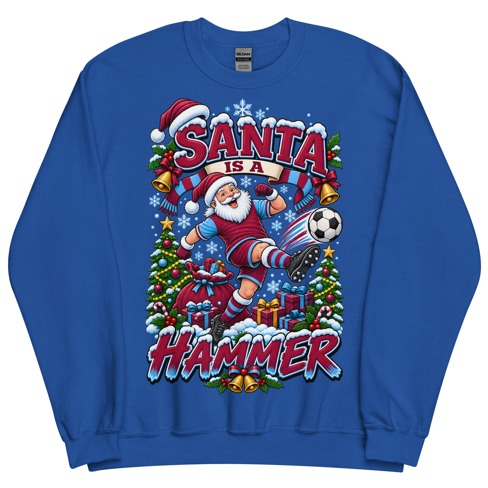 Santa Is A Hammer Funny Christmas Jumper For West Ham Fans