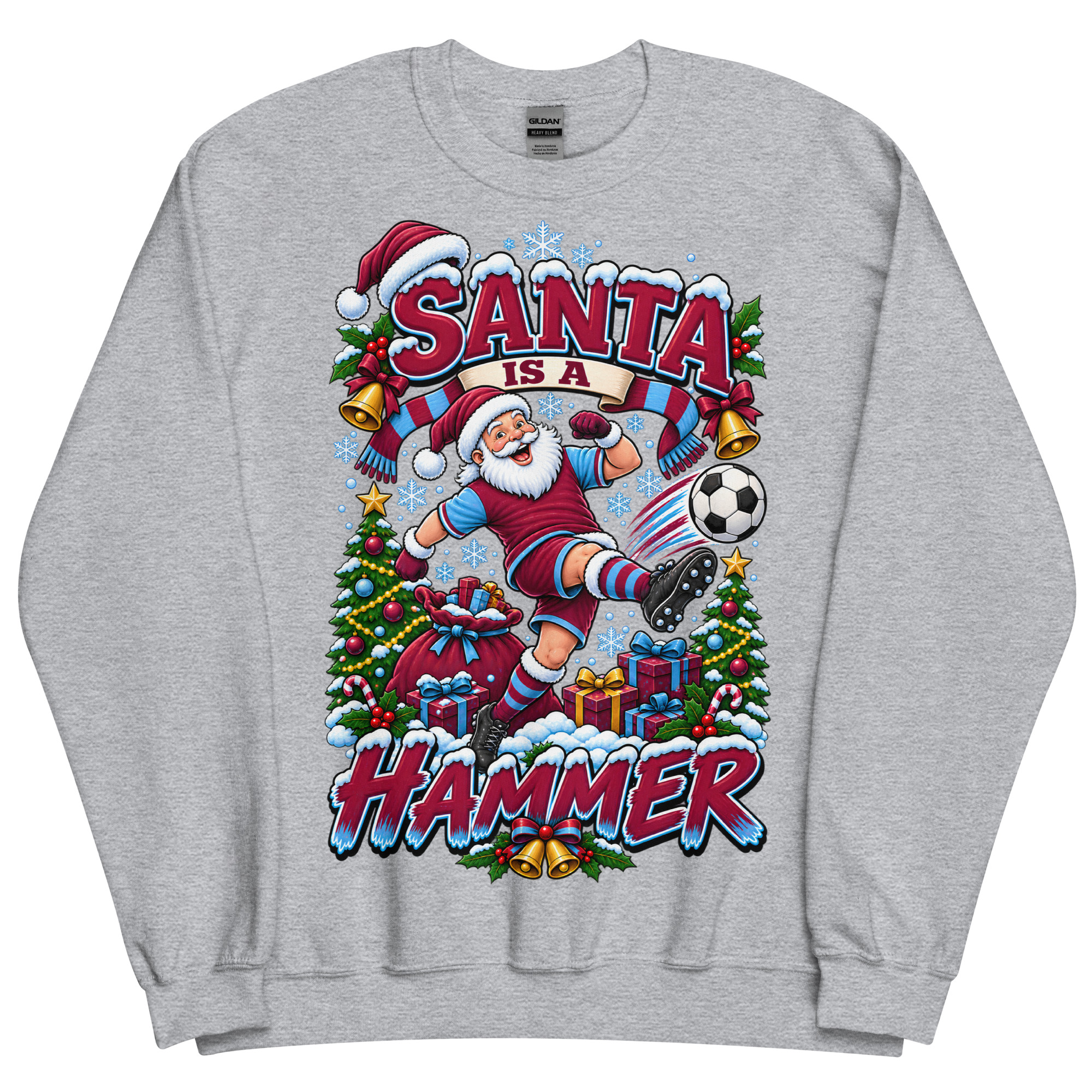 Santa Is A Hammer Funny Christmas Jumper For West Ham Fans