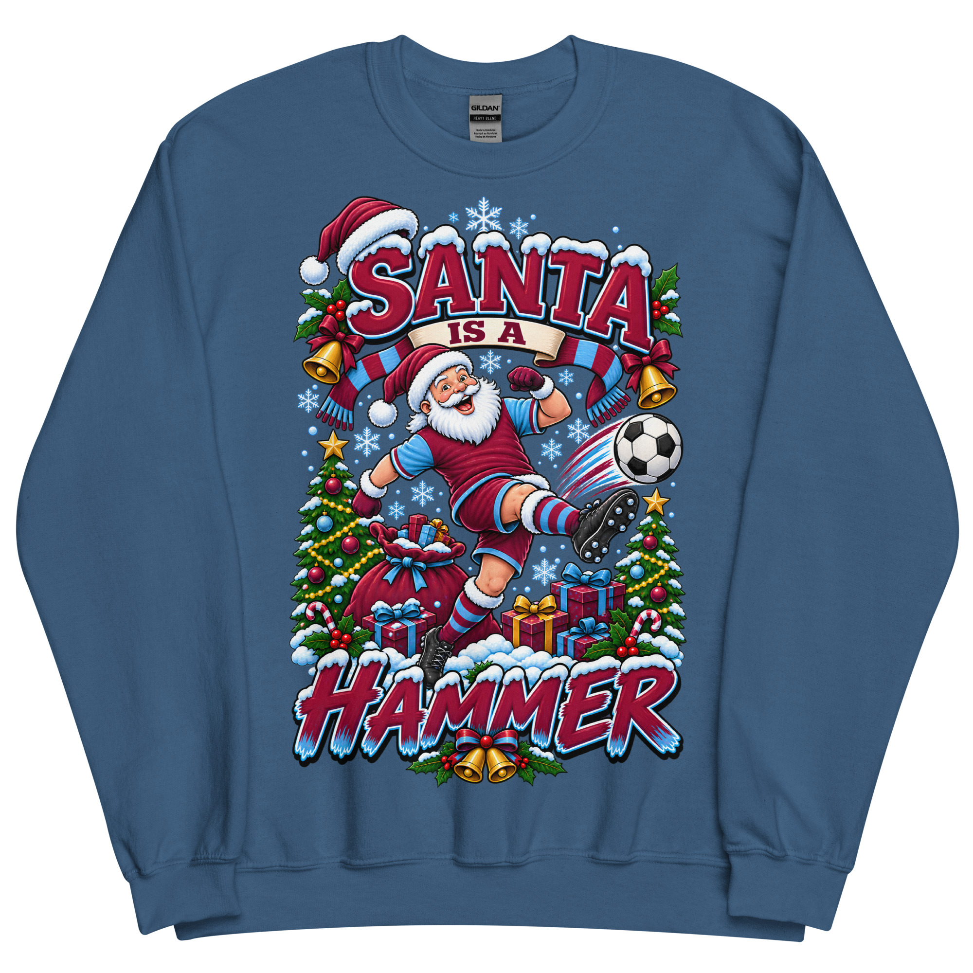 Santa Is A Hammer Funny Christmas Jumper For West Ham Fans