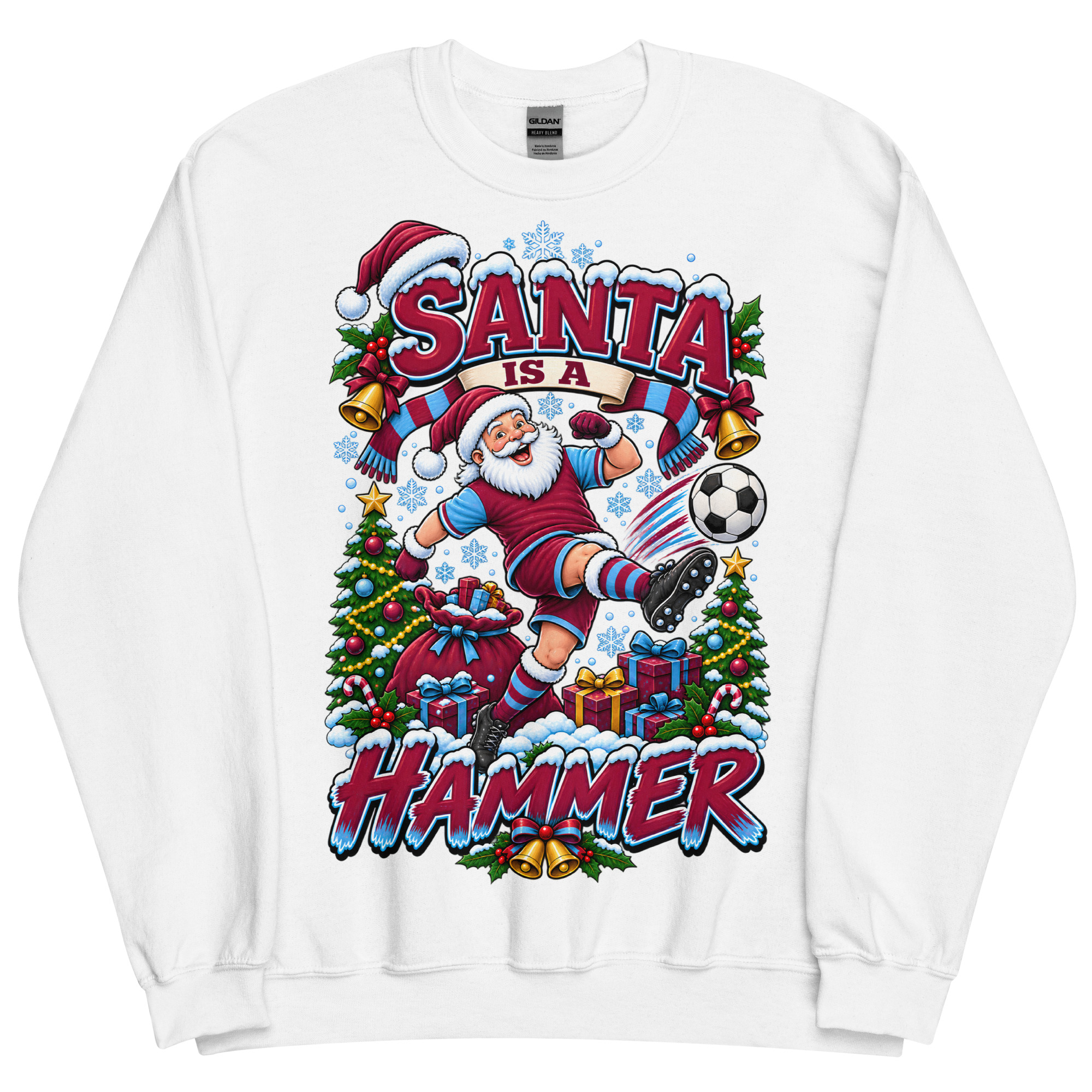 Santa Is A Hammer Funny Christmas Jumper For West Ham Fans