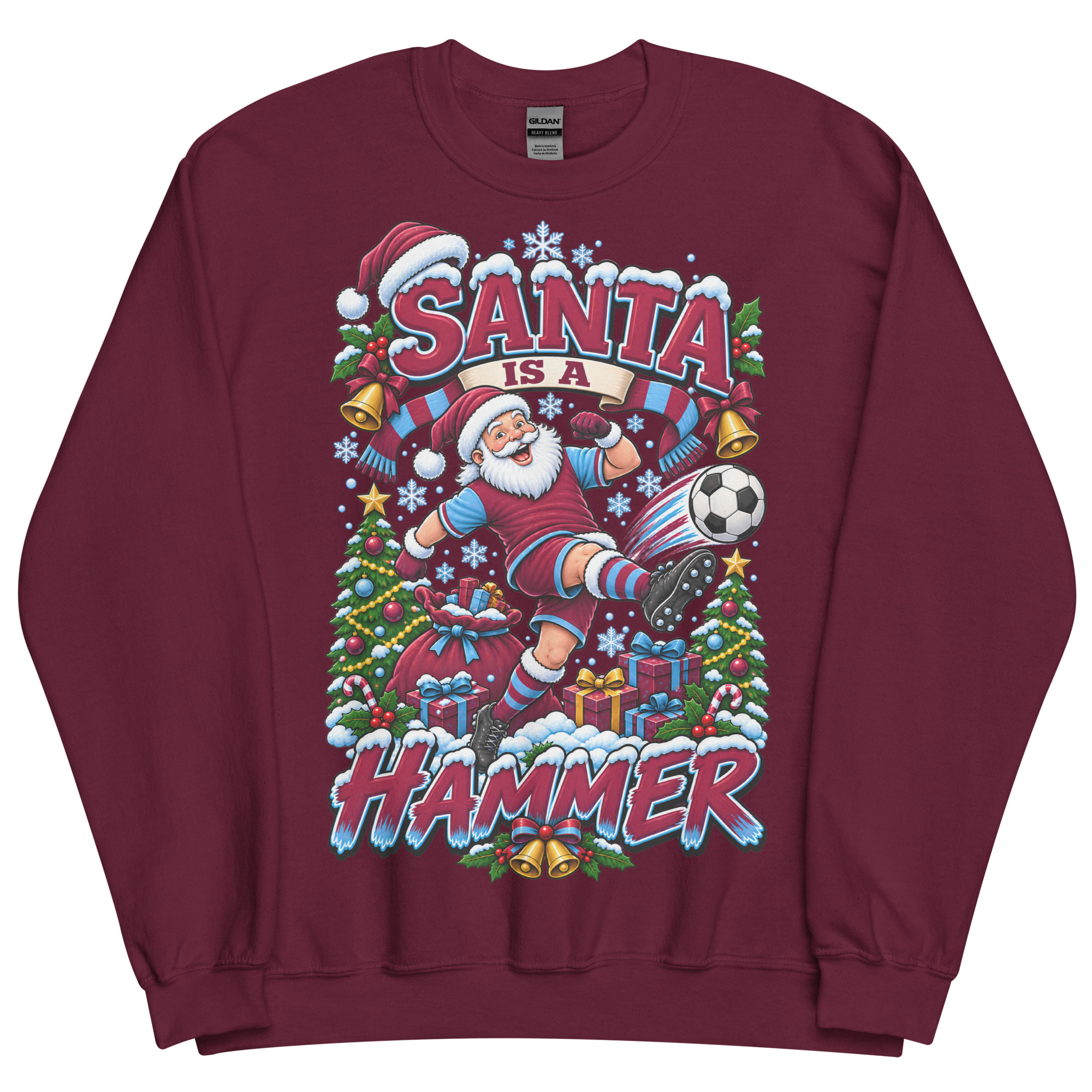 Santa Is A Hammer Funny Christmas Jumper For West Ham Fans