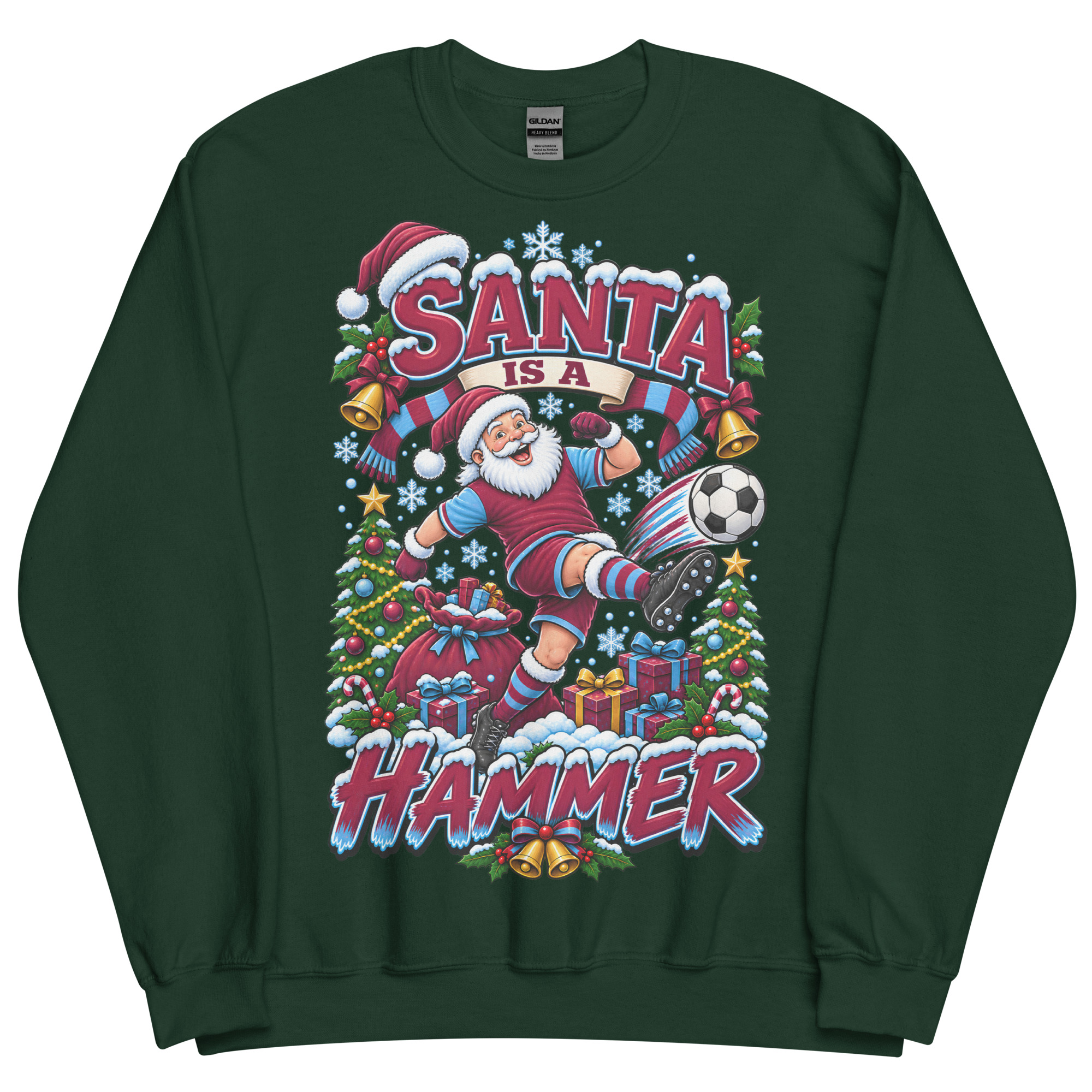 Santa Is A Hammer Funny Christmas Jumper For West Ham Fans