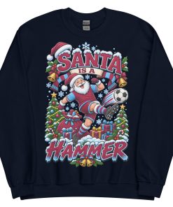 Santa Is A Hammer Funny Christmas Jumper For West Ham Fans